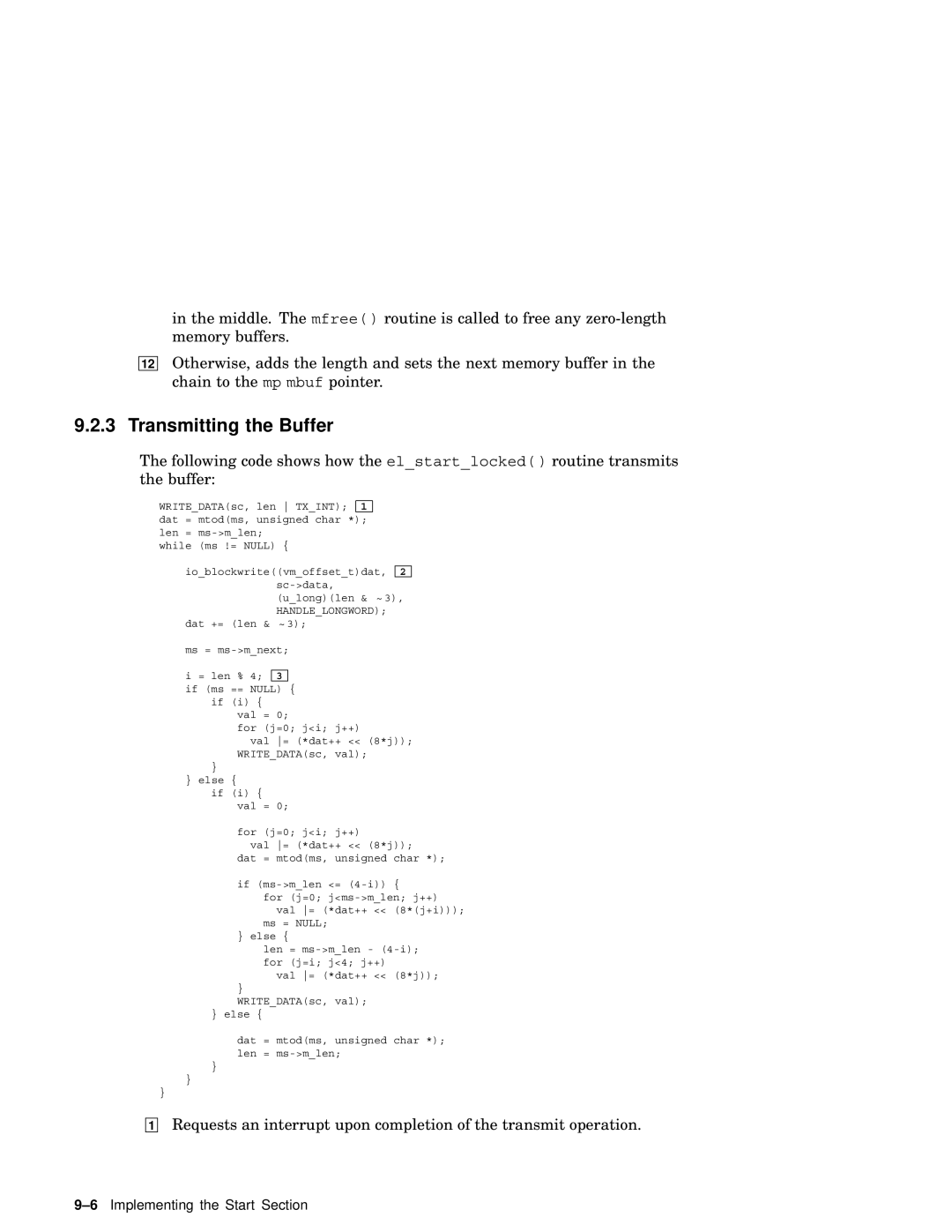 Compaq AA-RNG2A-TE manual Transmitting the Buffer, Handlelongword 