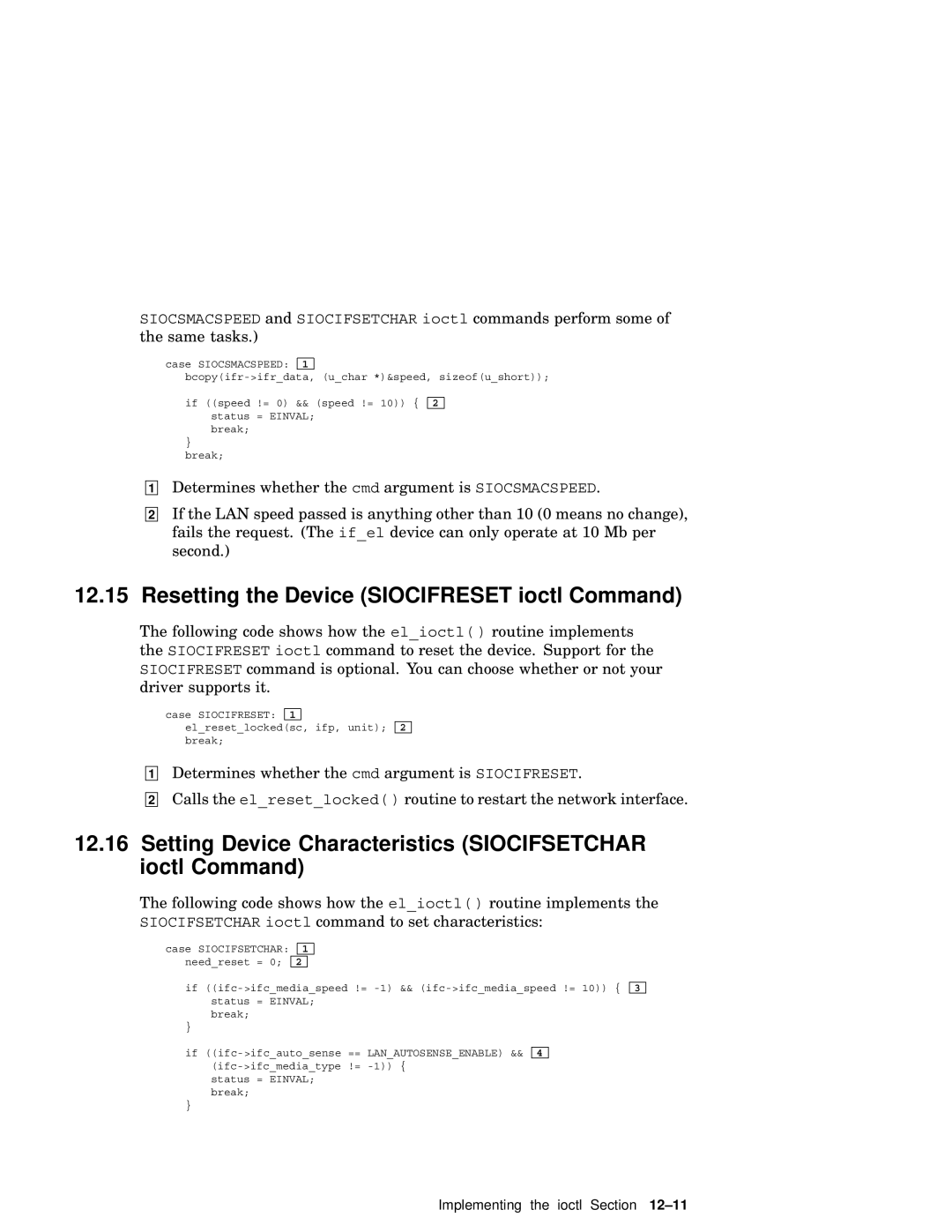 Compaq AA-RNG2A-TE manual Resetting the Device Siocifreset ioctl Command 