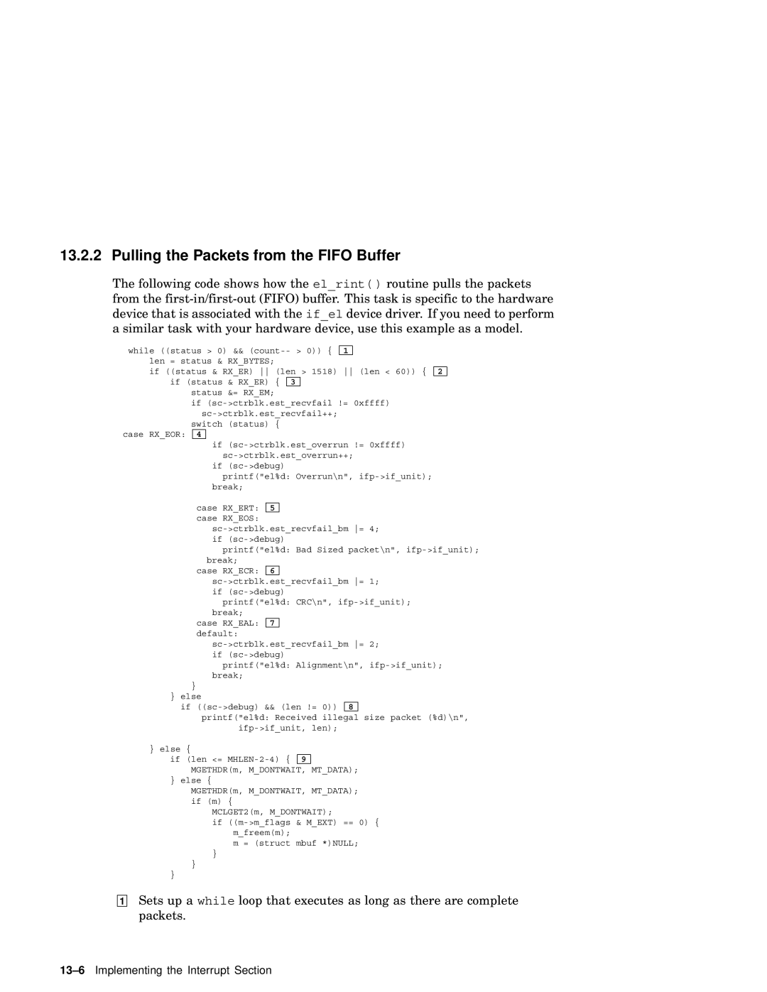 Compaq AA-RNG2A-TE manual Pulling the Packets from the Fifo Buffer 