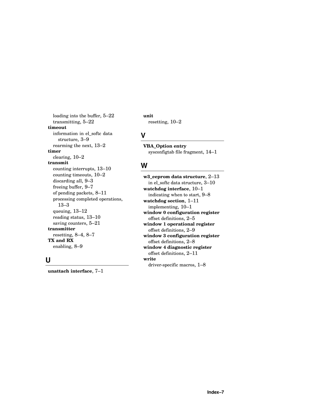 Compaq AA-RNG2A-TE manual Transmit, Index-7 