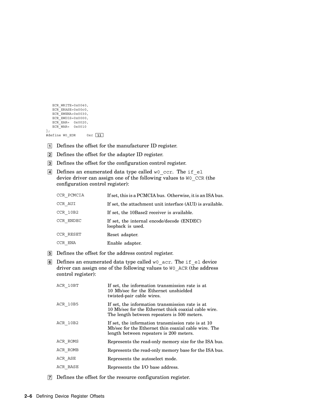 Compaq AA-RNG2A-TE manual Defines the offset for the resource configuration register 