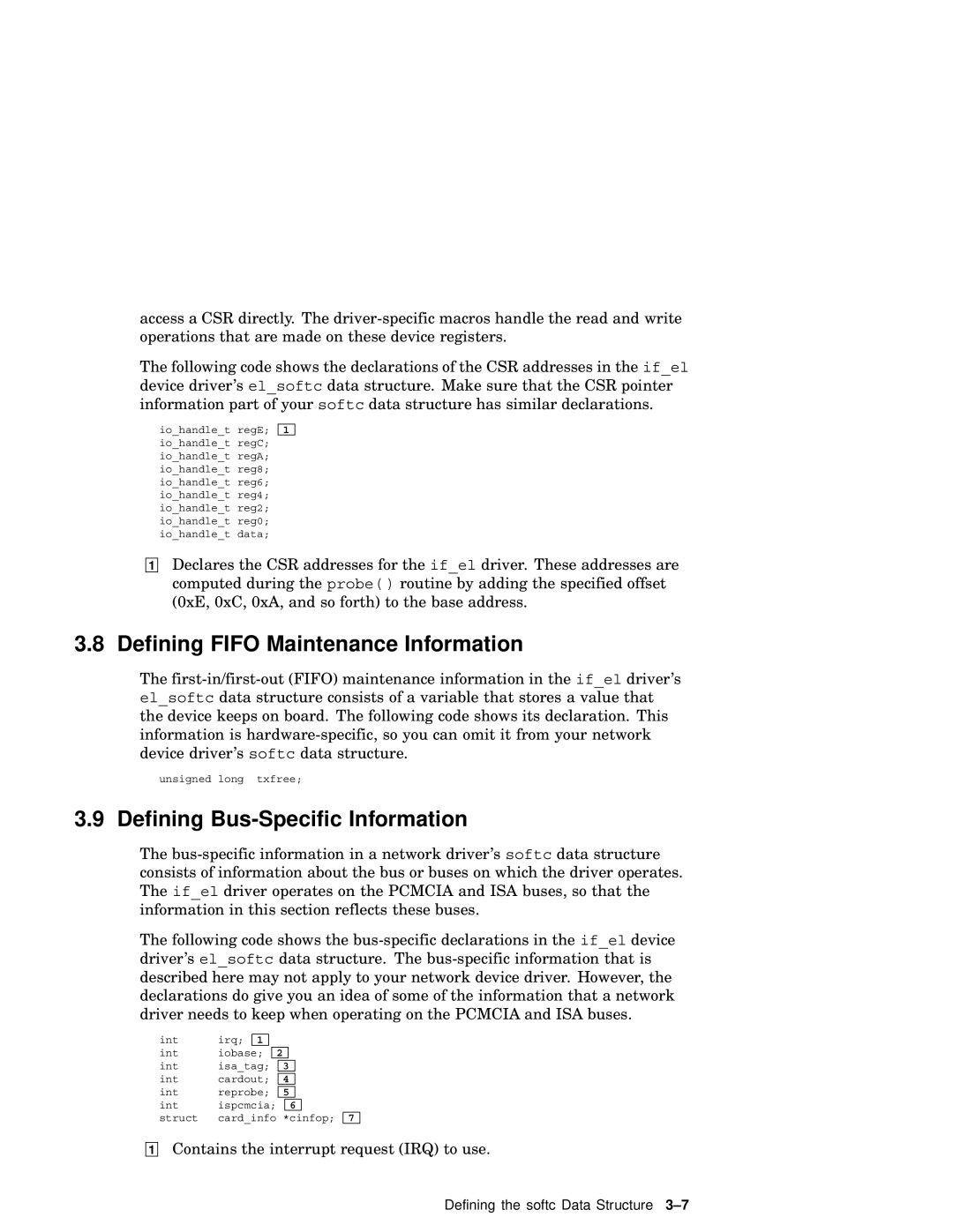 Compaq AA-RNG2A-TE manual Defining Fifo Maintenance Information, Defining Bus-Specific Information 