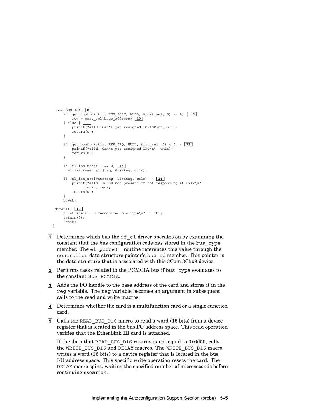 Compaq AA-RNG2A-TE manual Implementing the Autoconfiguration Support Section probe 