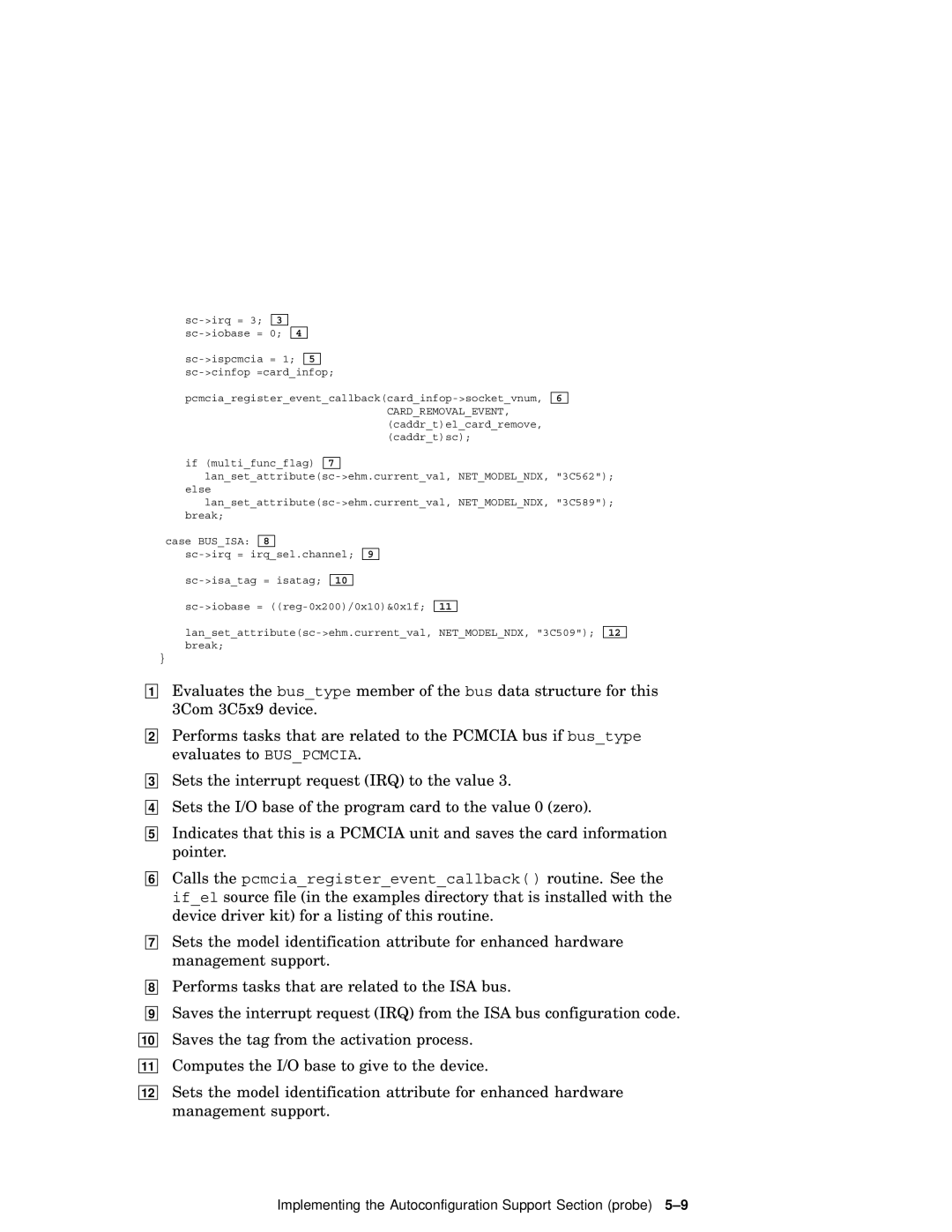 Compaq AA-RNG2A-TE manual Implementing the Autoconfiguration Support Section probe 