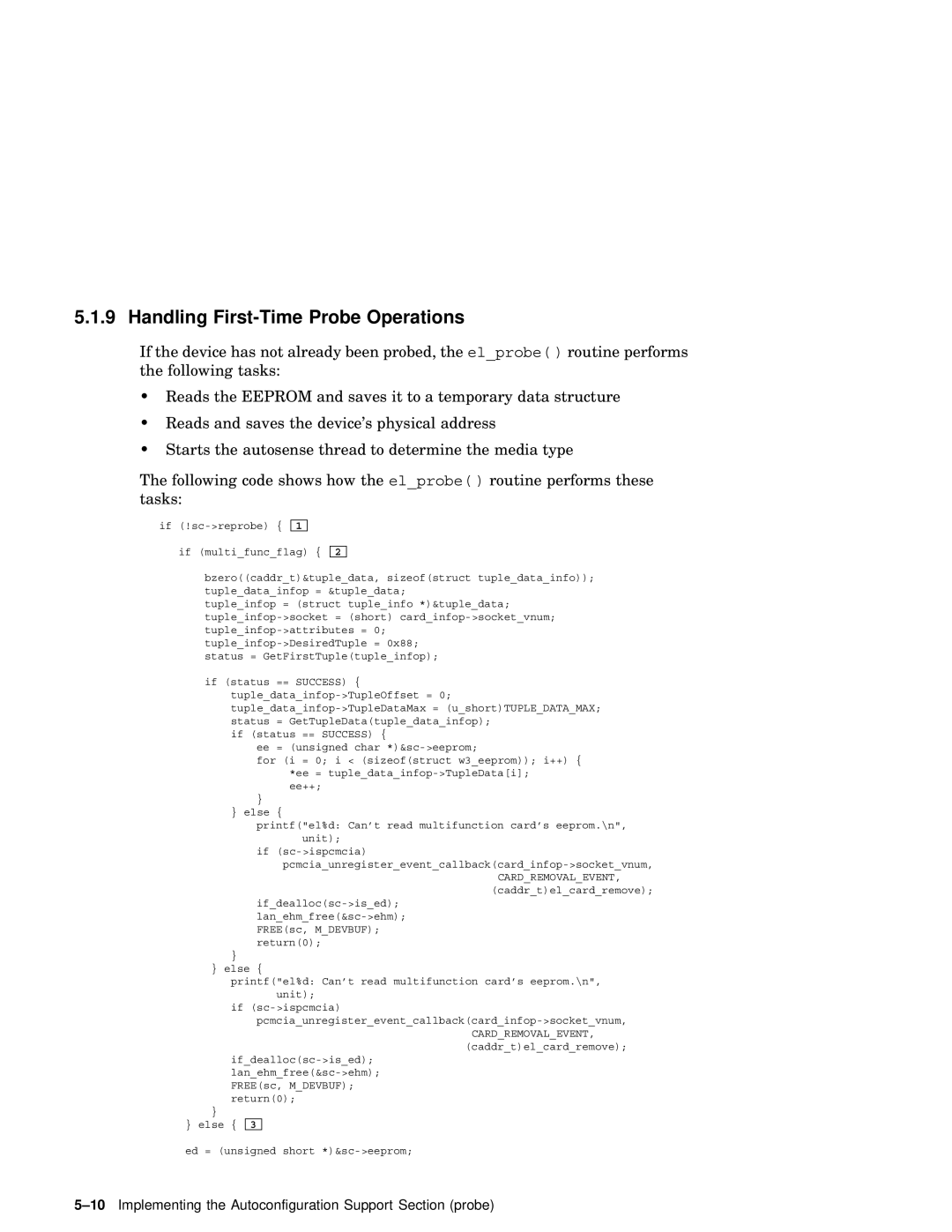 Compaq AA-RNG2A-TE manual Handling First-Time Probe Operations, 10Implementing the Autoconfiguration Support Section probe 