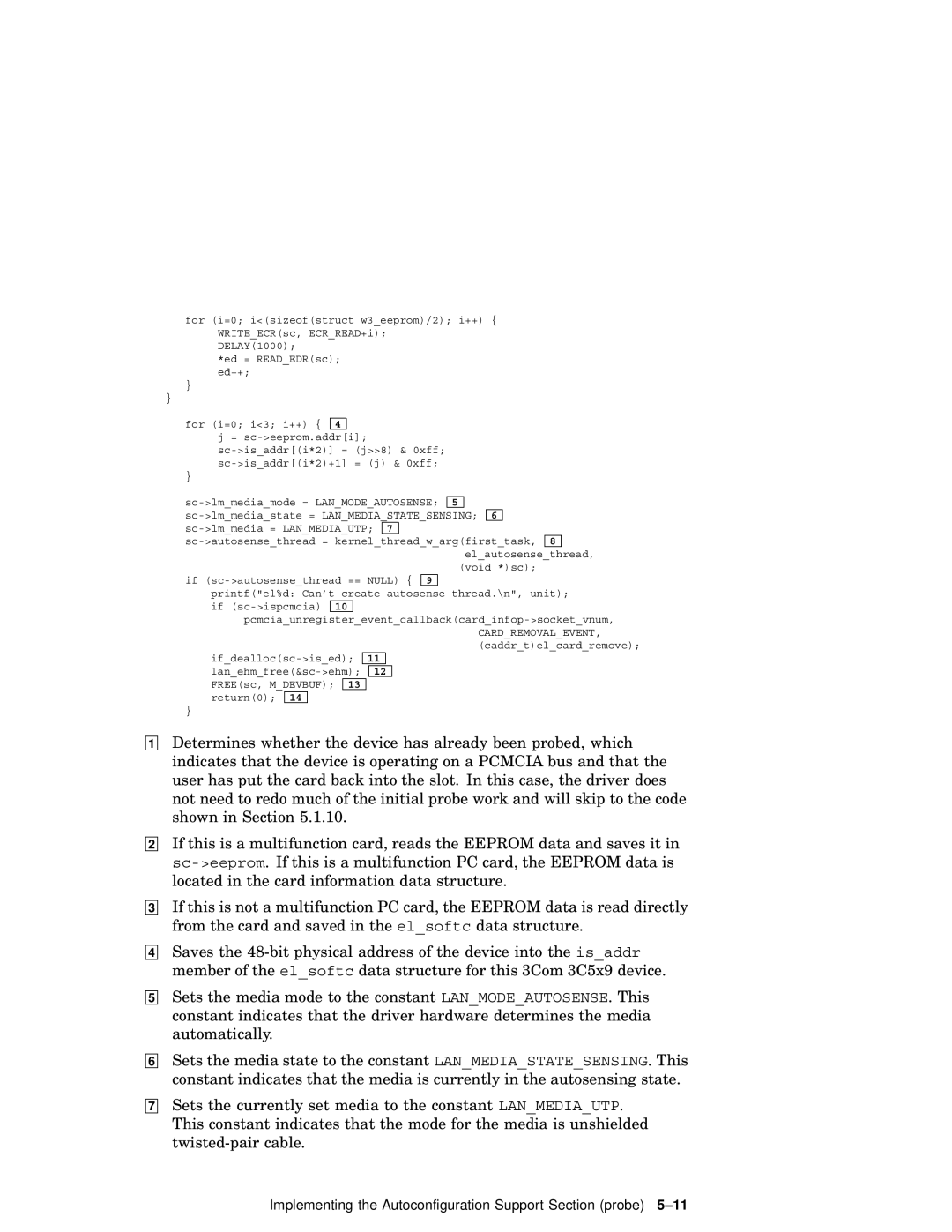 Compaq AA-RNG2A-TE manual Implementing the Autoconfiguration Support Section probe 