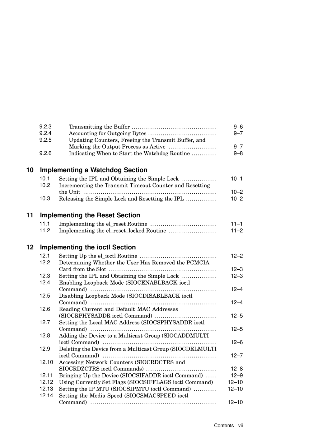 Compaq AA-RNG2A-TE manual Implementing a Watchdog Section, Implementing the Reset Section, Implementing the ioctl Section 