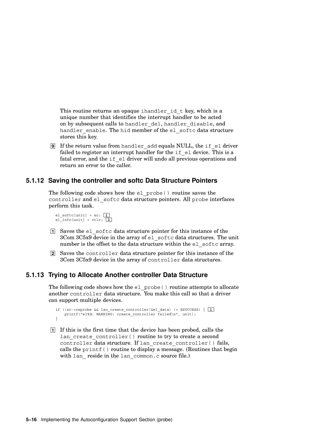 Compaq AA-RNG2A-TE manual Saving the controller and softc Data Structure Pointers 