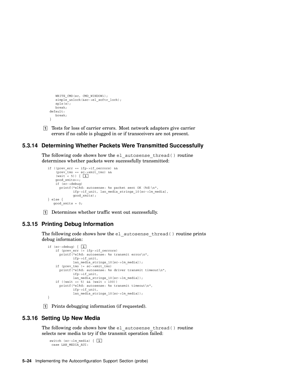 Compaq AA-RNG2A-TE manual Determining Whether Packets Were Transmitted Successfully, Printing Debug Information 