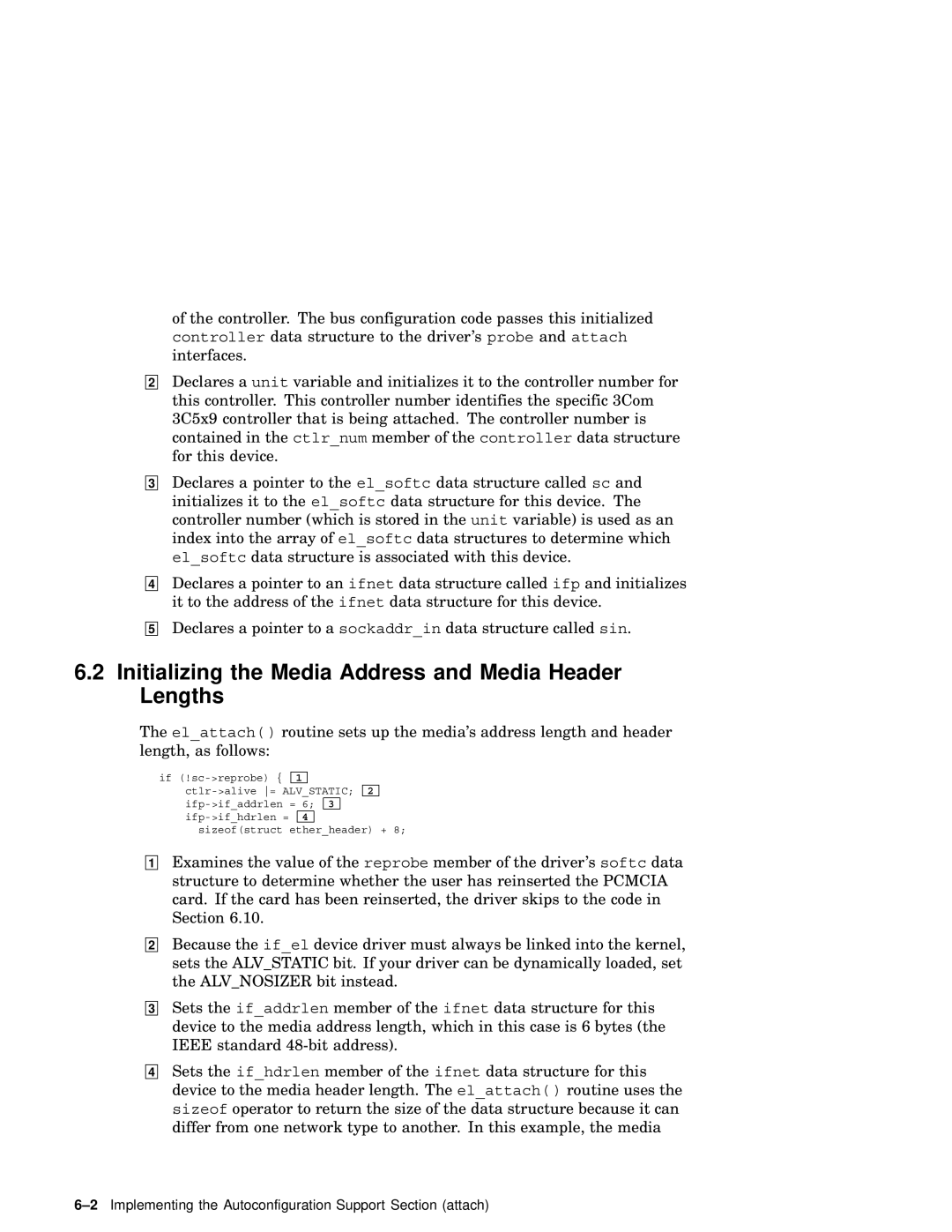 Compaq AA-RNG2A-TE manual Initializing the Media Address and Media Header Lengths 