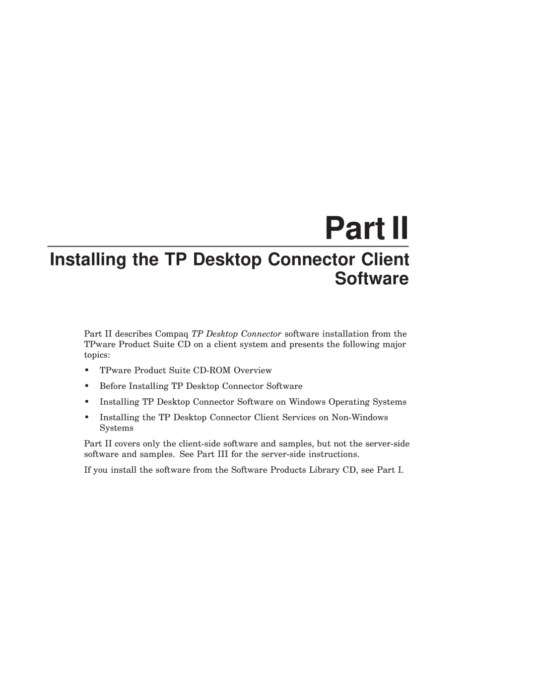 Compaq AAPG9DKTE manual Installing the TP Desktop Connector Client Software 