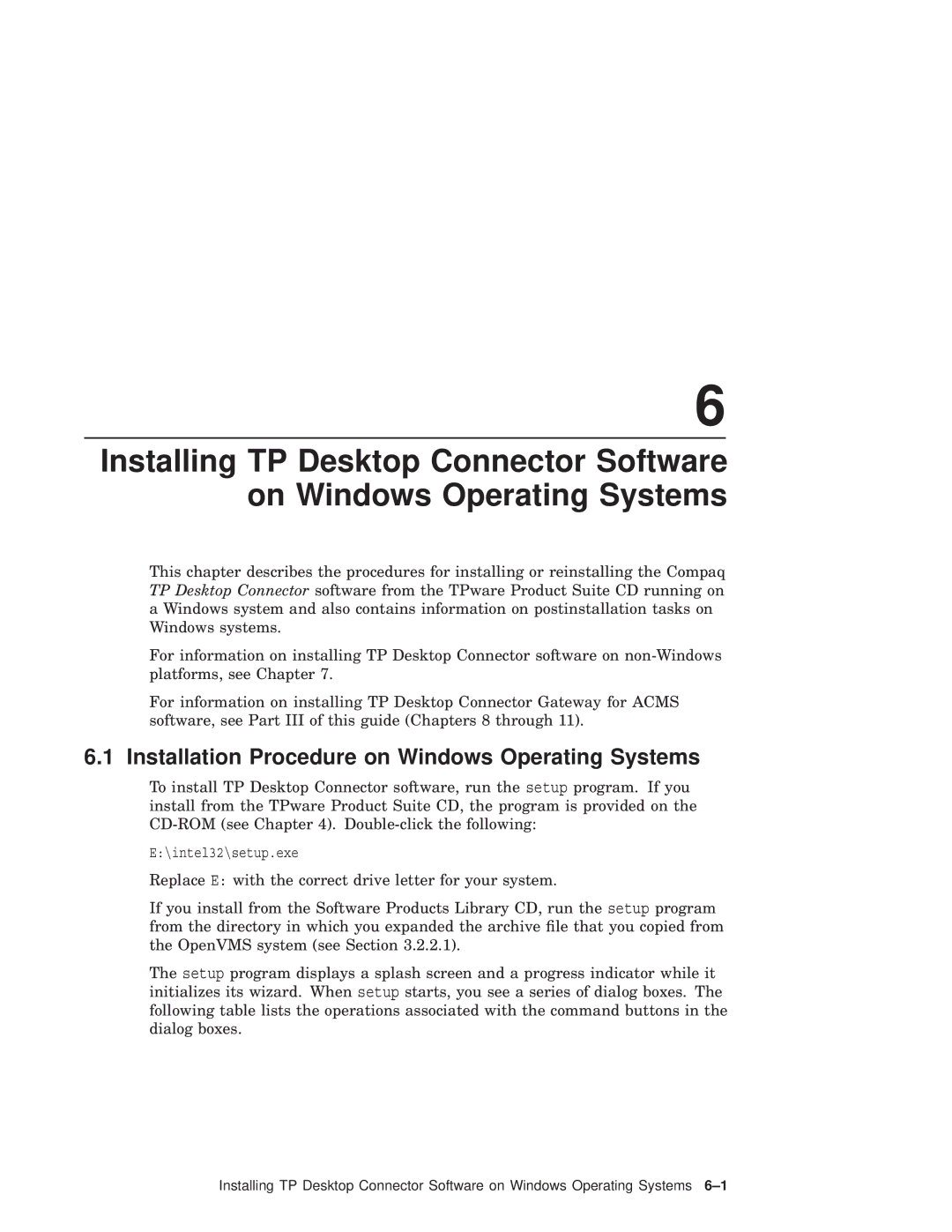 Compaq AAPG9DKTE manual Installation Procedure on Windows Operating Systems 