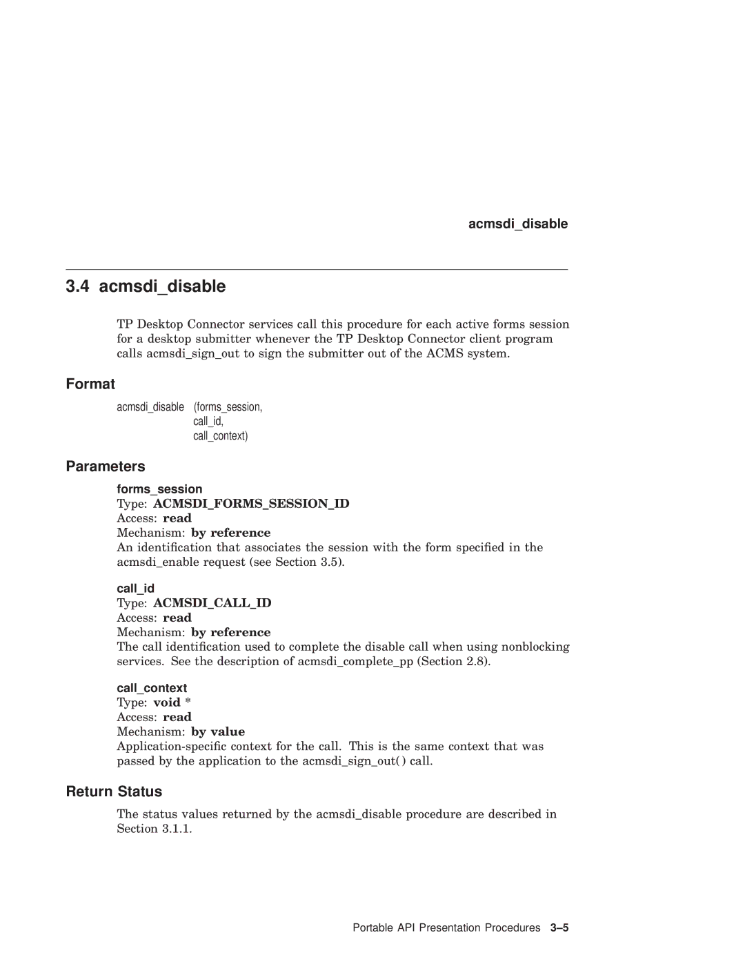 Compaq AAPVNFGTE manual Acmsdidisable, Formssession 