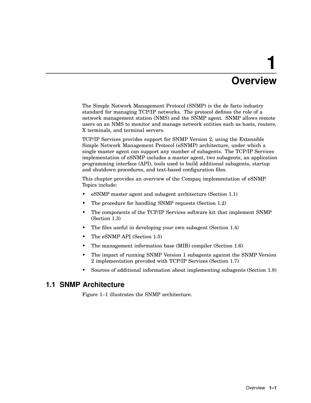 Compaq AAR04BCTE manual Overview, Snmp Architecture 