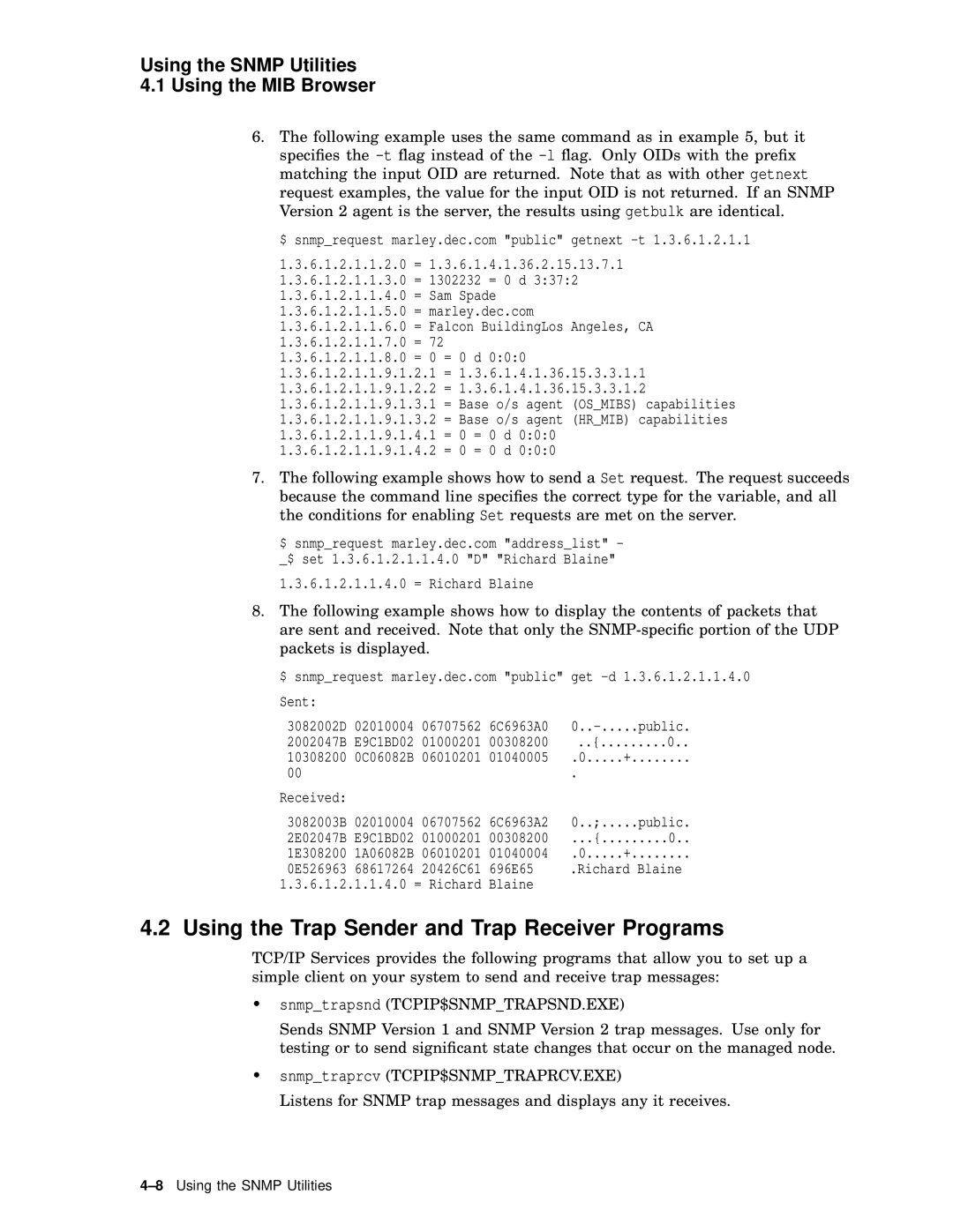 Compaq AAR04BCTE manual Using the Trap Sender and Trap Receiver Programs 