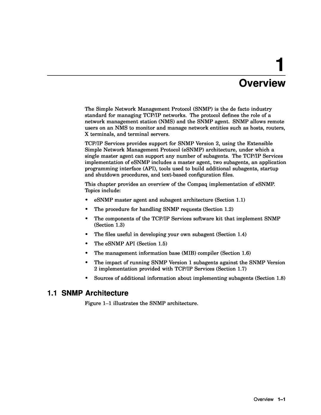 Compaq AAR04BCTE manual Overview, SNMP Architecture 