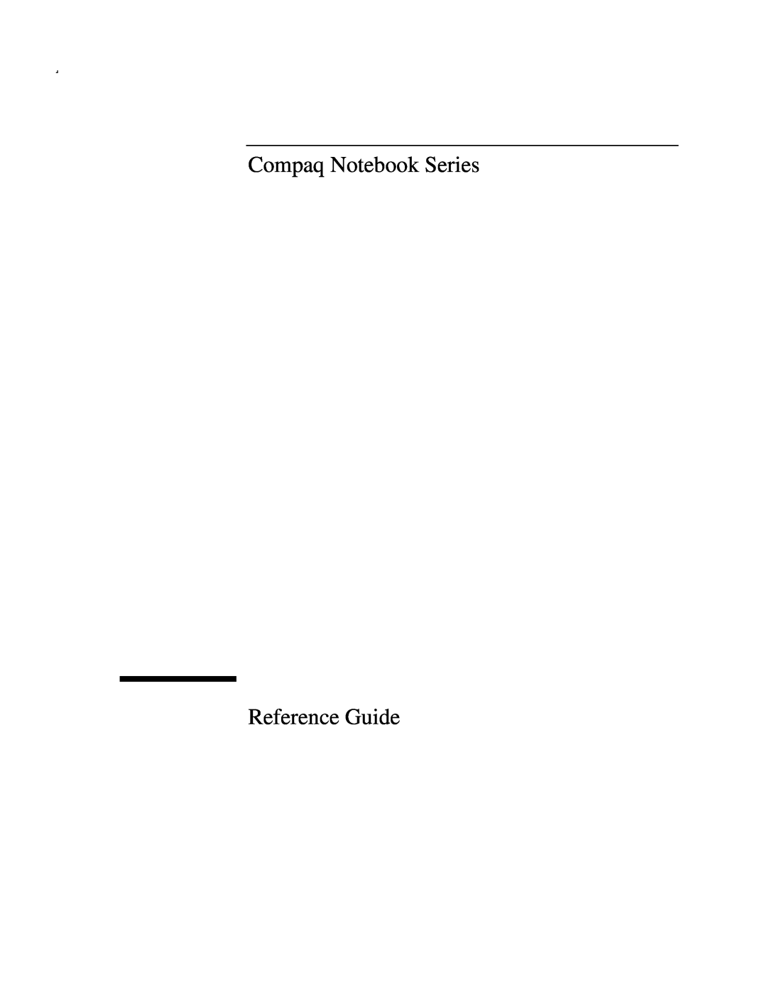 Compaq AMC20493-KT5 manual Compaq Notebook Series, Reference Guide 