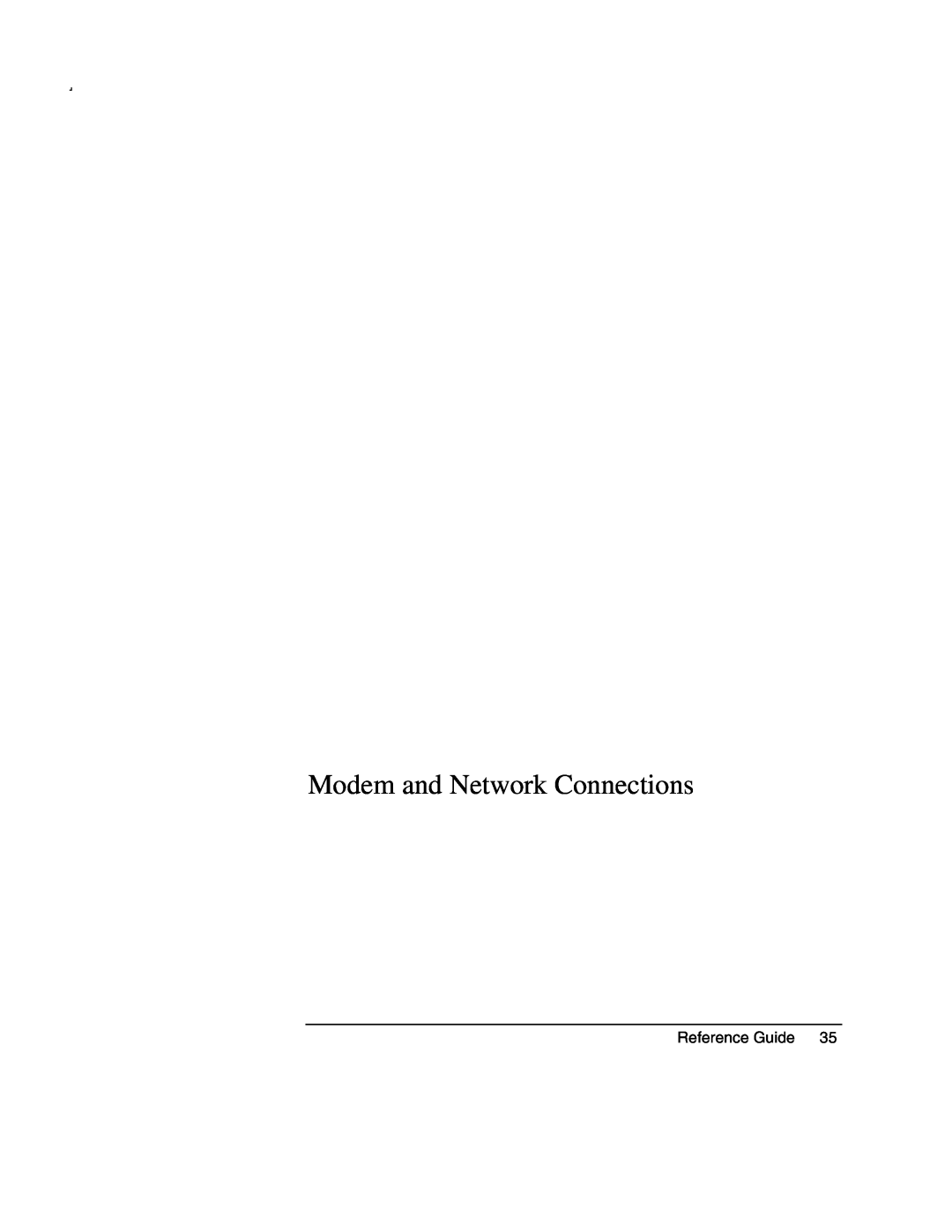 Compaq AMC20493-KT5 manual Modem and Network Connections, Reference Guide 