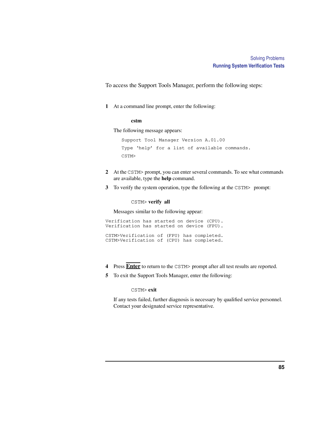 Compaq C360, C240, C180, C200, C160 manual Cstm verify all 