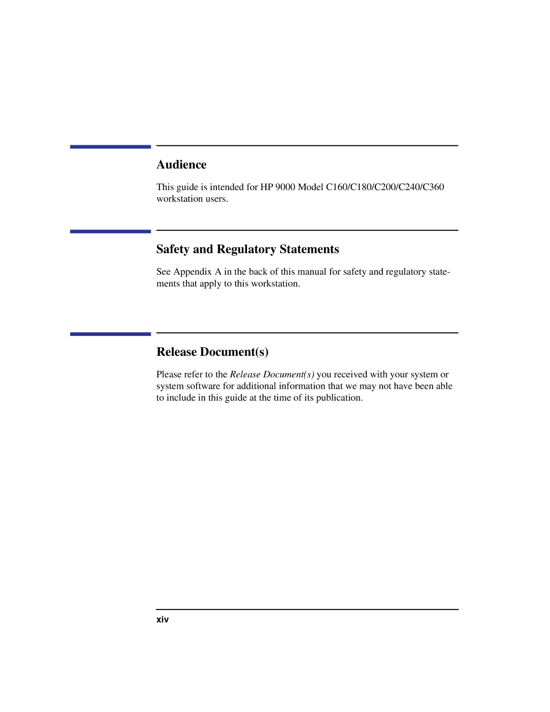 Compaq C160, C240, C180, C200, C360 manual Audience, Safety and Regulatory Statements, Release Documents 