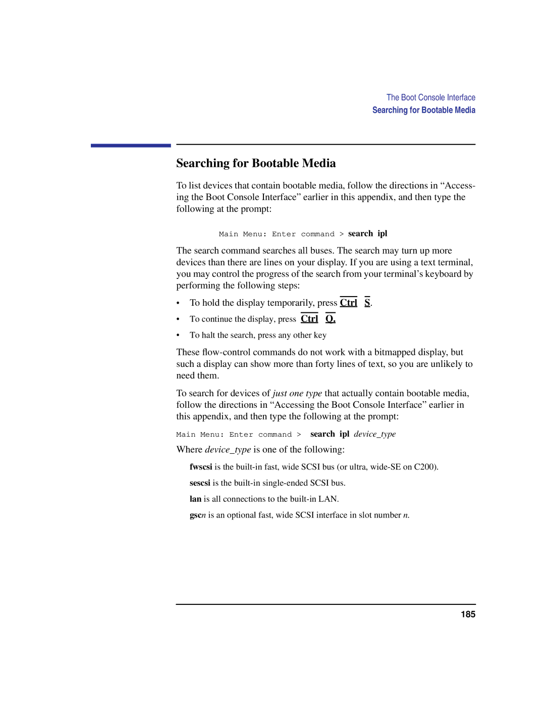 Compaq C360, C240, C180, C200, C160 manual Searching for Bootable Media, Ctrl 