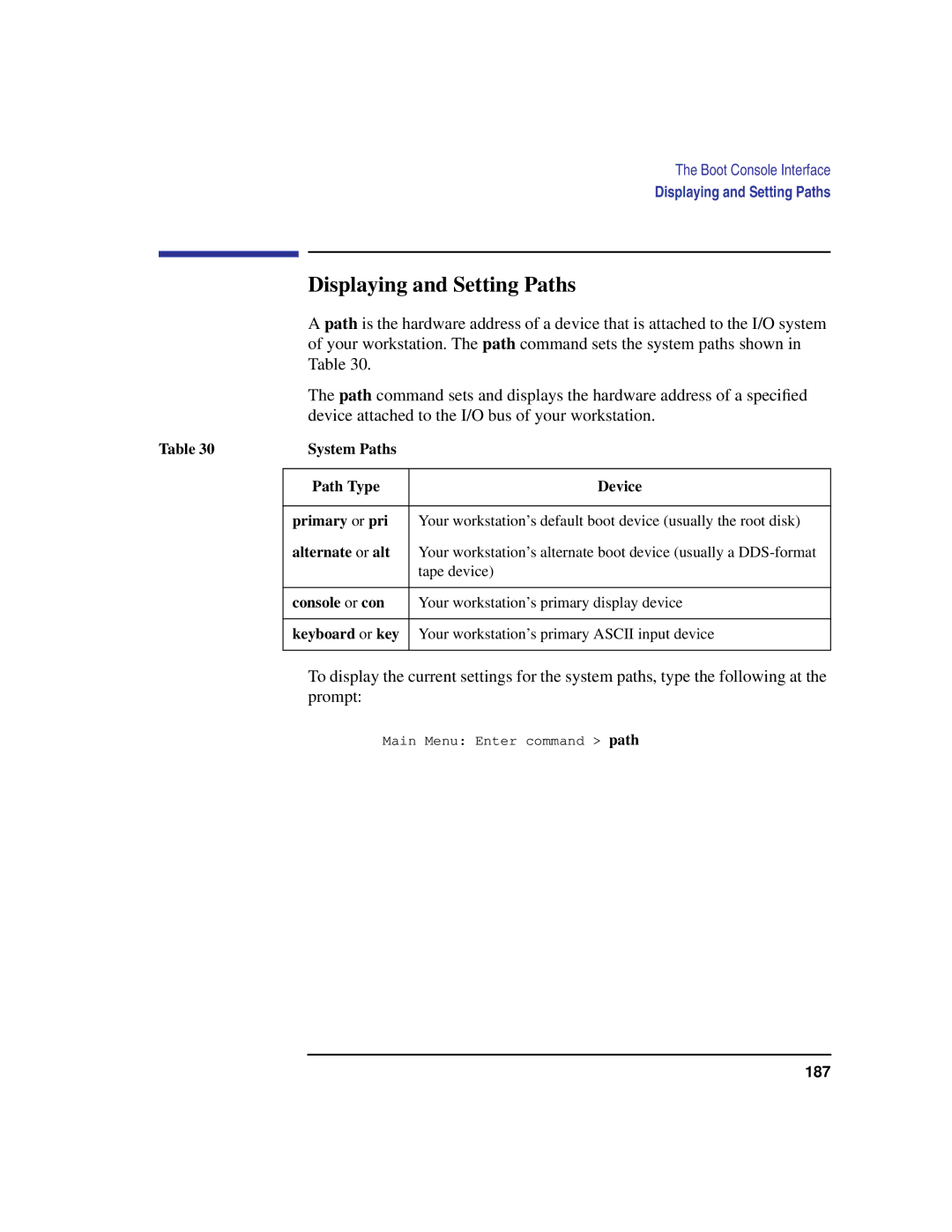 Compaq C240, C180, C200, C360, C160 manual Displaying and Setting Paths 