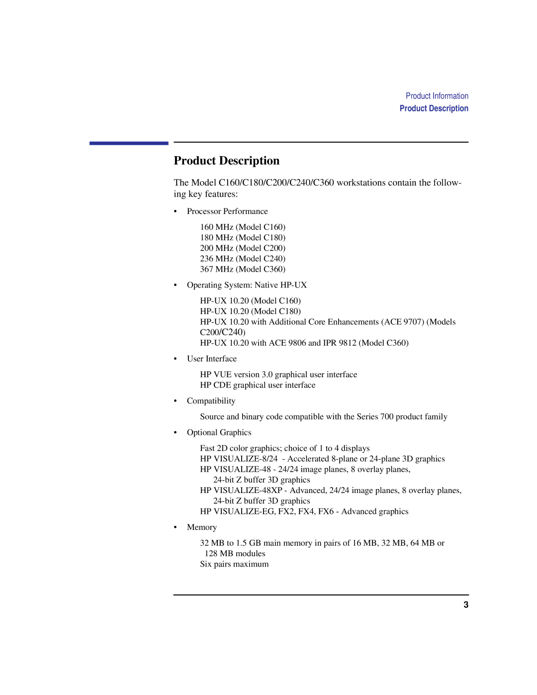 Compaq C180, C240, C200, C360, C160 manual Product Description 