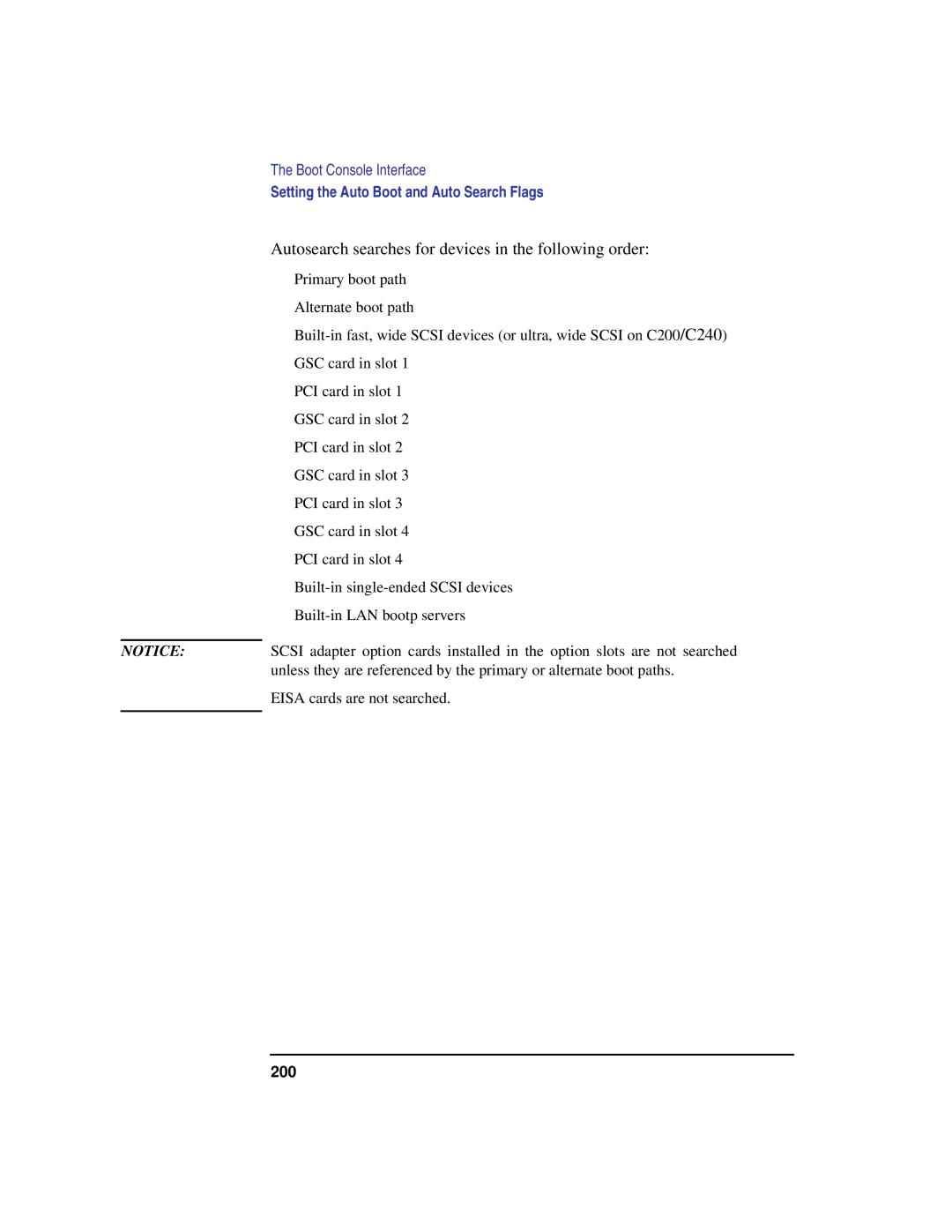 Compaq C360, C240, C180, C200, C160 manual Autosearch searches for devices in the following order 