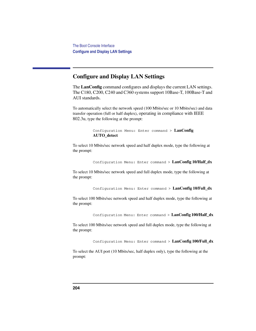 Compaq C200, C240, C180, C360, C160 manual Configure and Display LAN Settings, AUTOdetect 