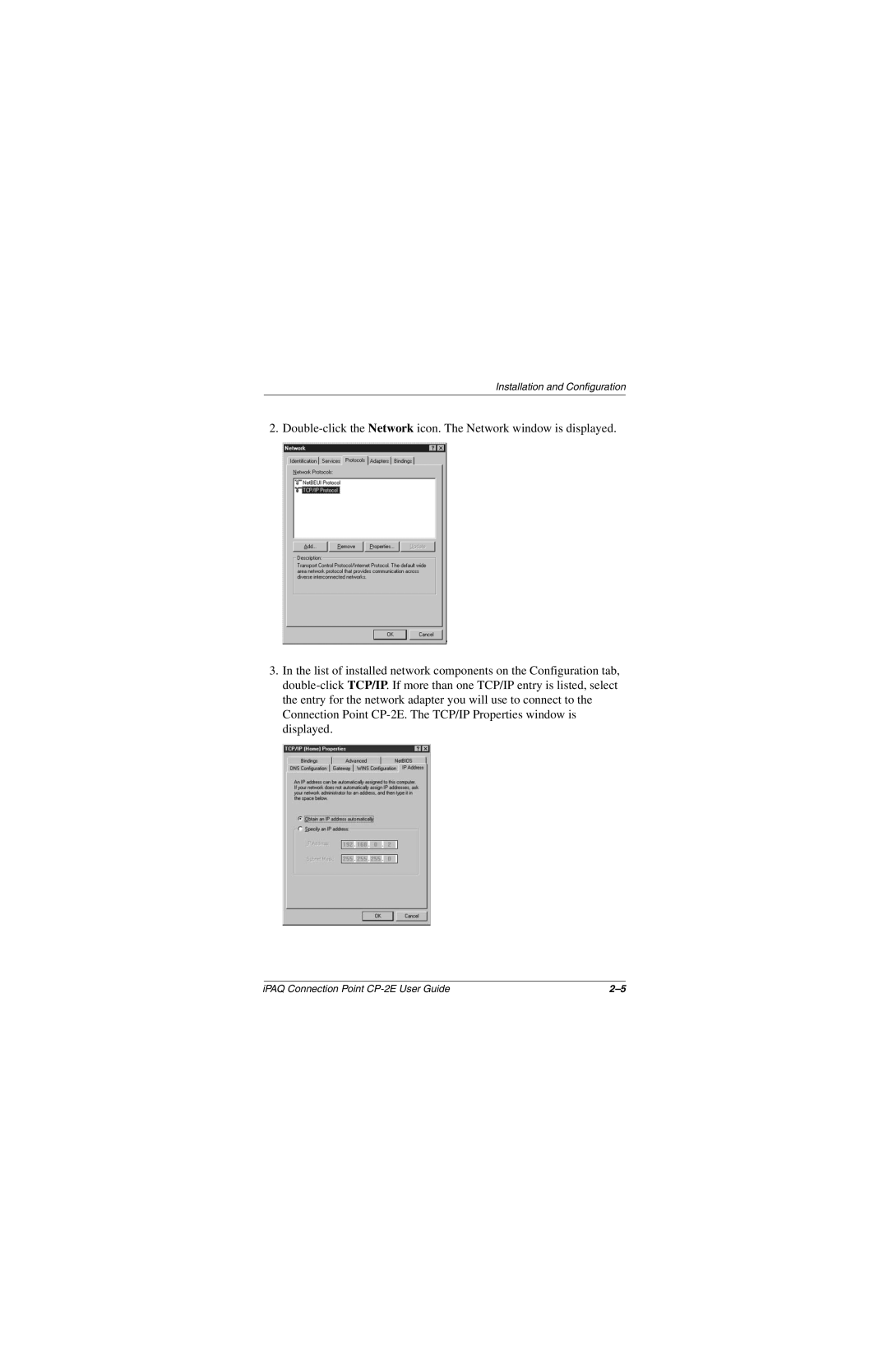 Compaq CP-2E manual Installation and Configuration 