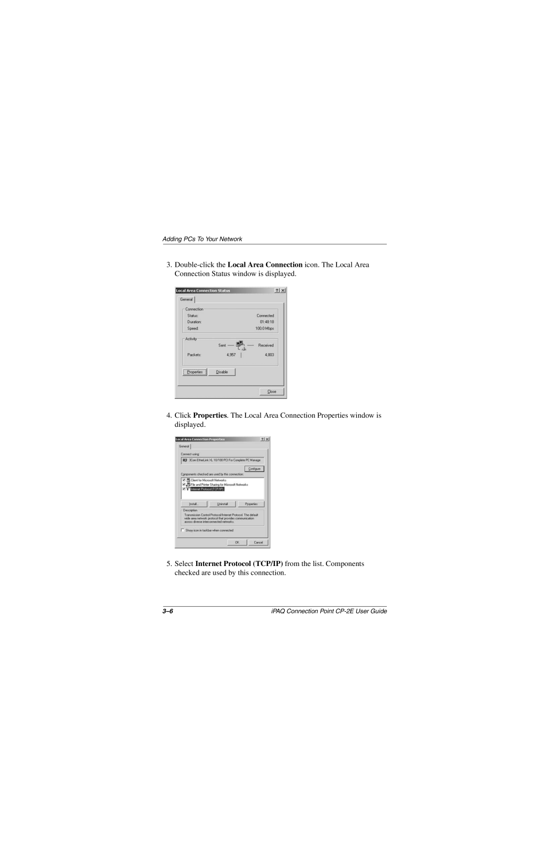 Compaq CP-2E manual Adding PCs To Your Network 