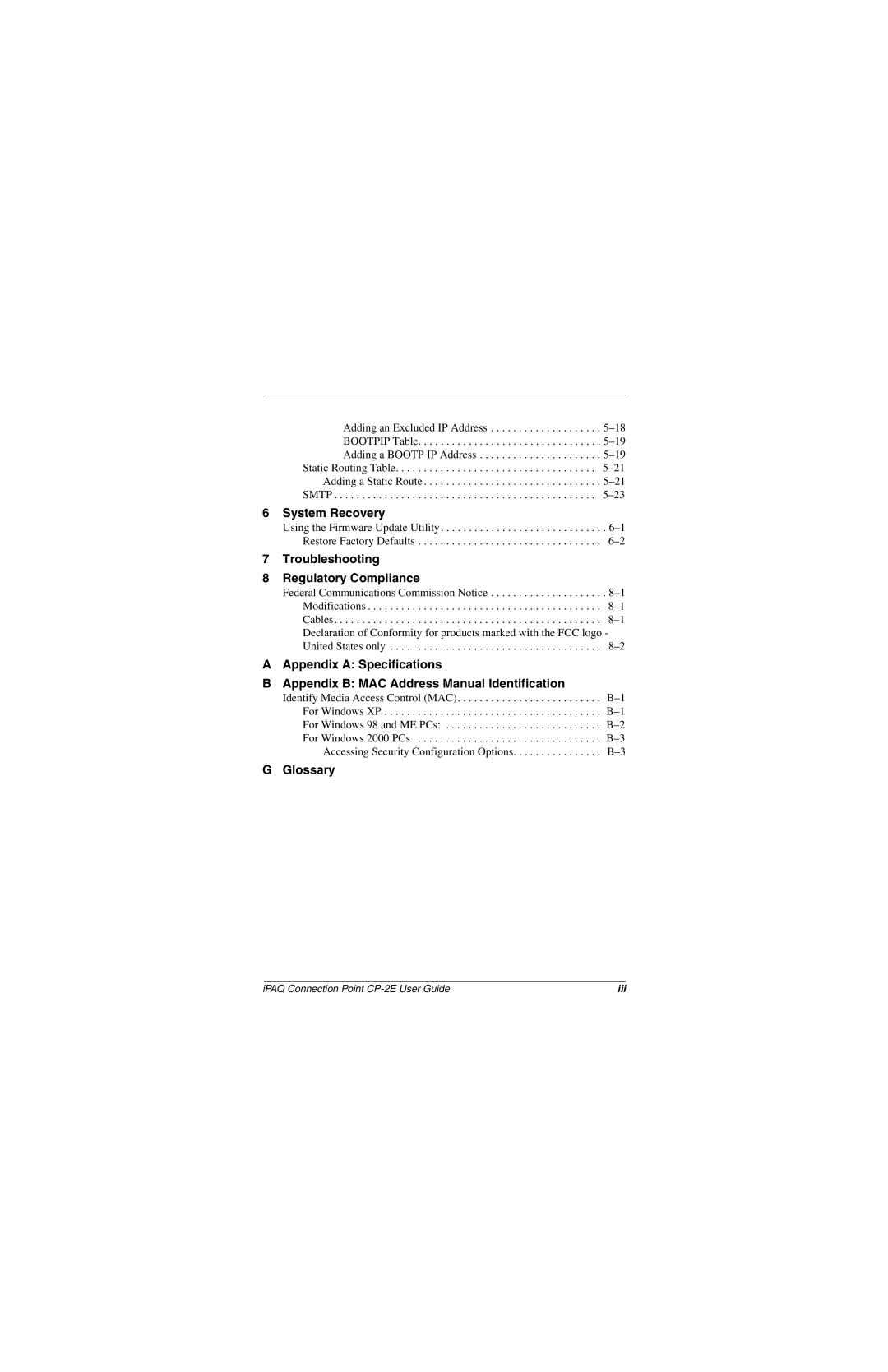 Compaq CP-2E manual System Recovery 