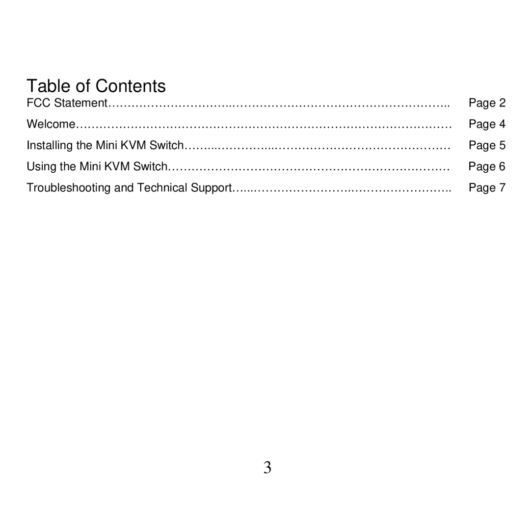 Compaq CPQ10KVM manual Table of Contents 