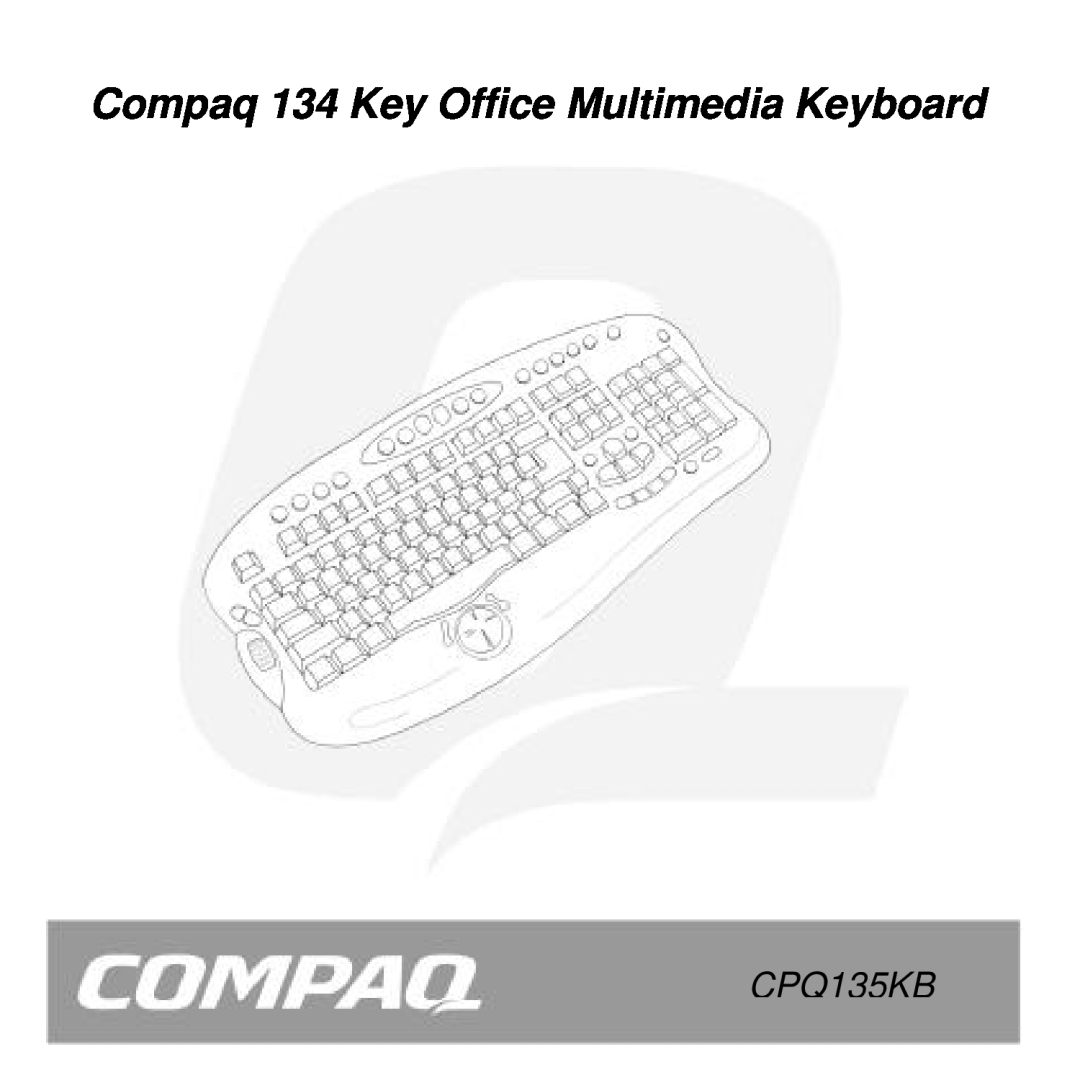 Compaq CPQ135KB manual Compaq 134 Key Office Multimedia Keyboard 