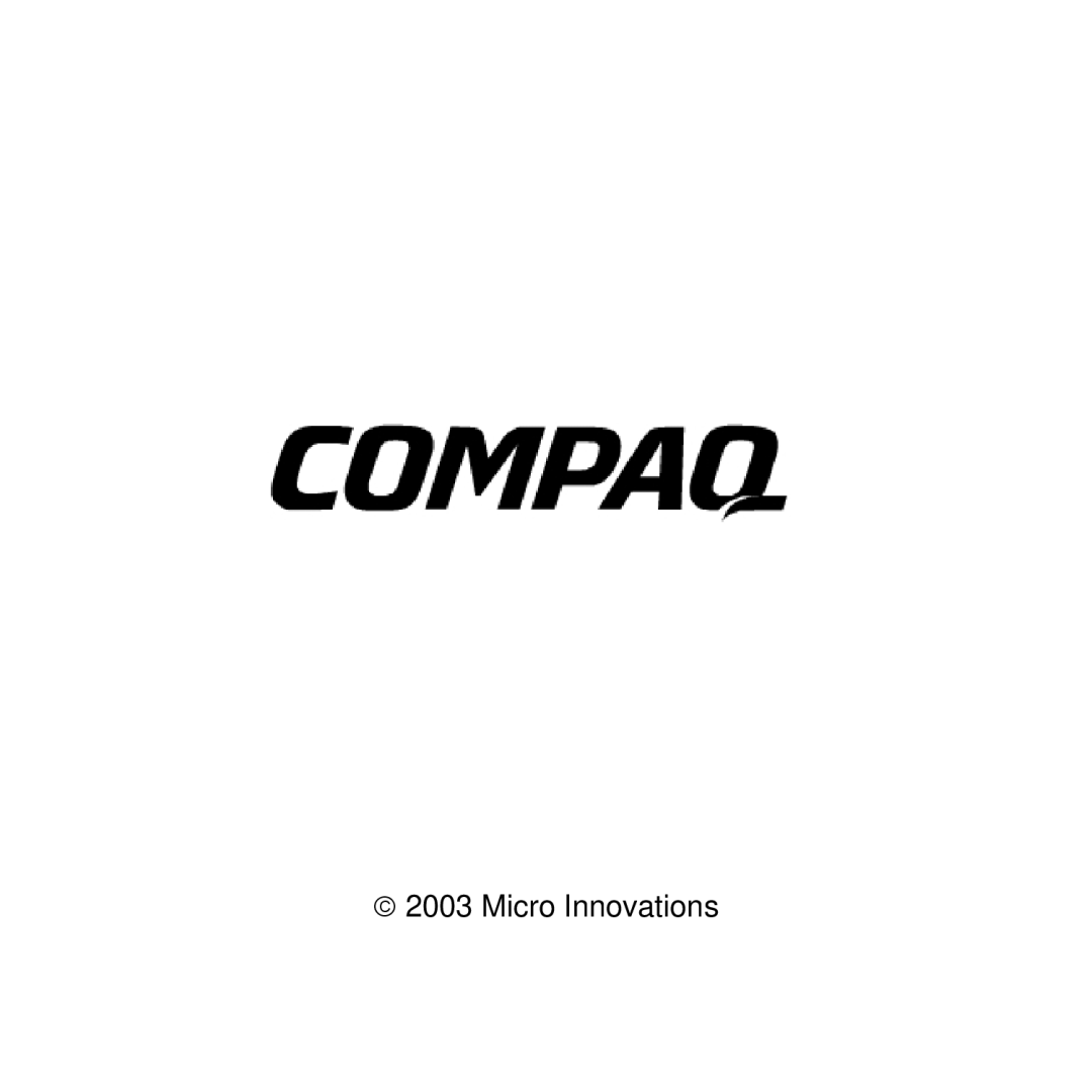 Compaq CPQ300iD manual Micro Innovations 