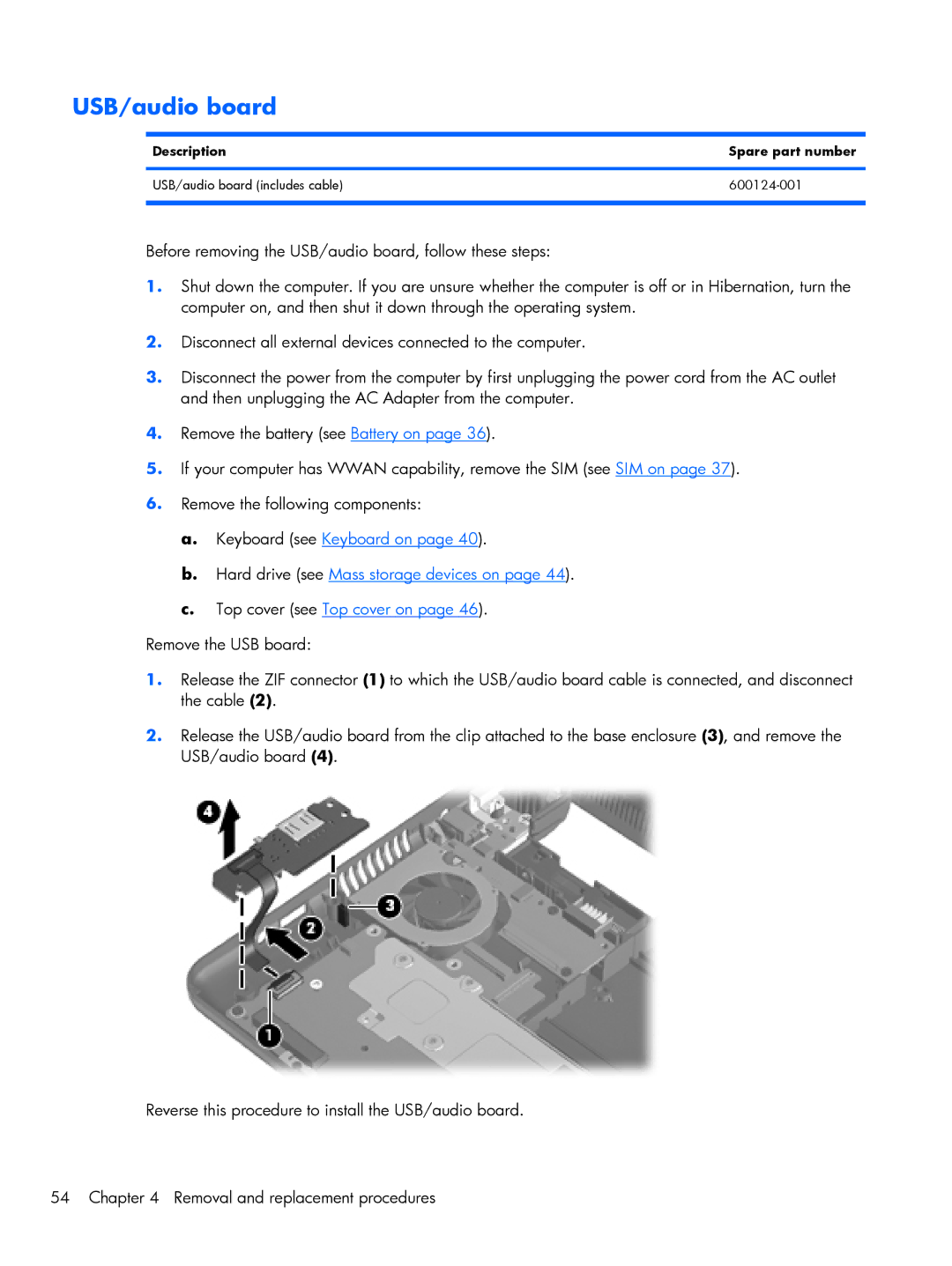 Compaq CQ10, 102 manual USB/audio board 