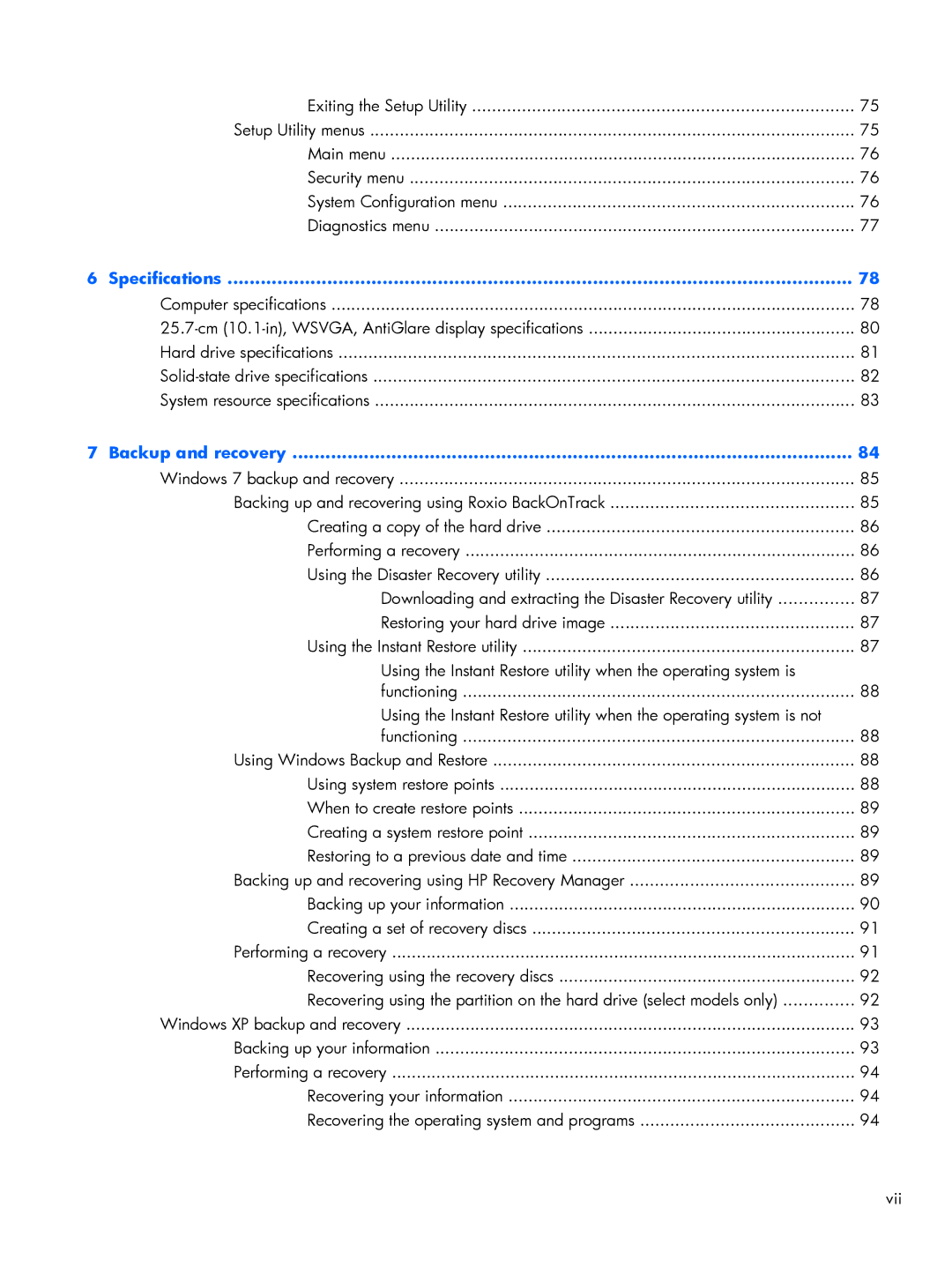 Compaq 102, CQ10 manual Specifications 