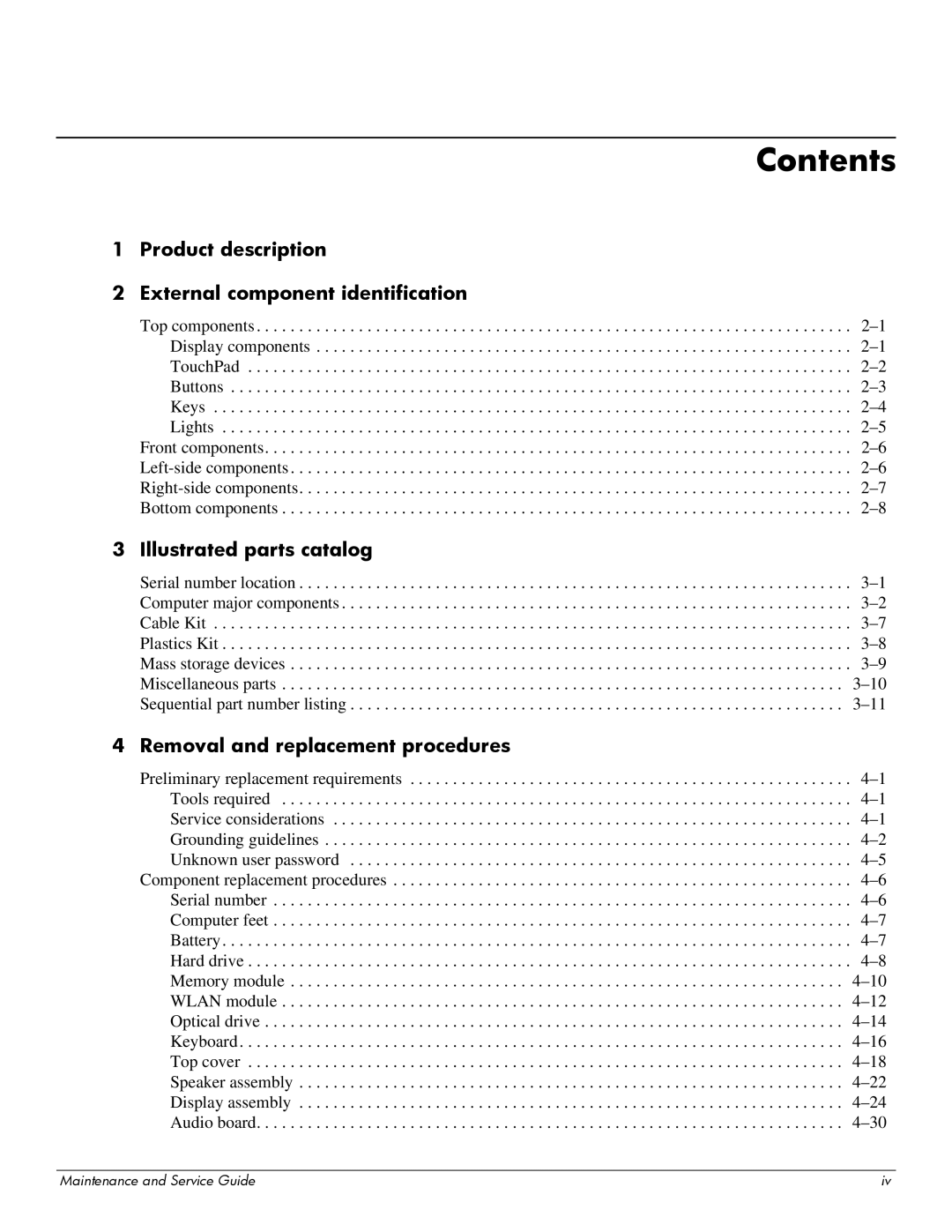 Compaq CQ20 manual Contents 