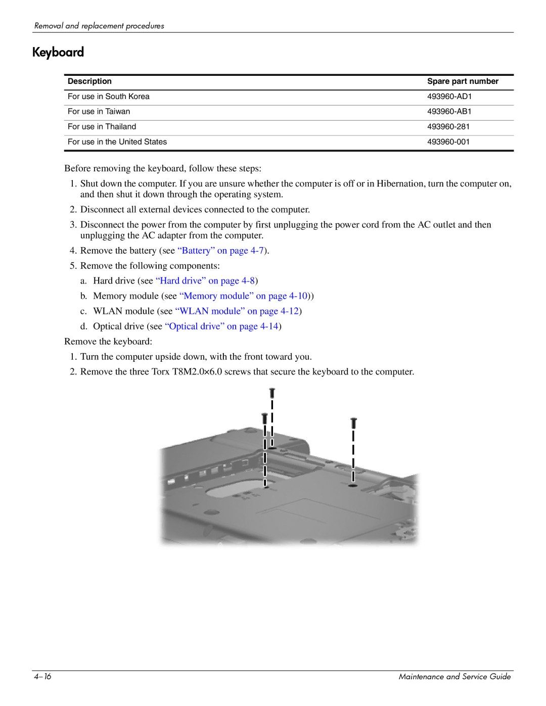 Compaq CQ20 manual Keyboard 