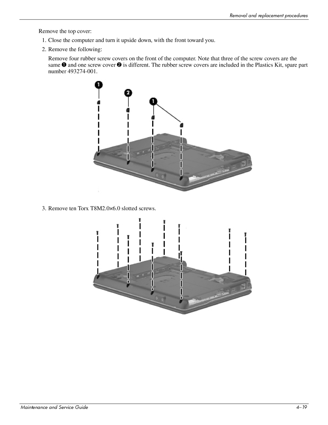 Compaq CQ20 manual Removal and replacement procedures 