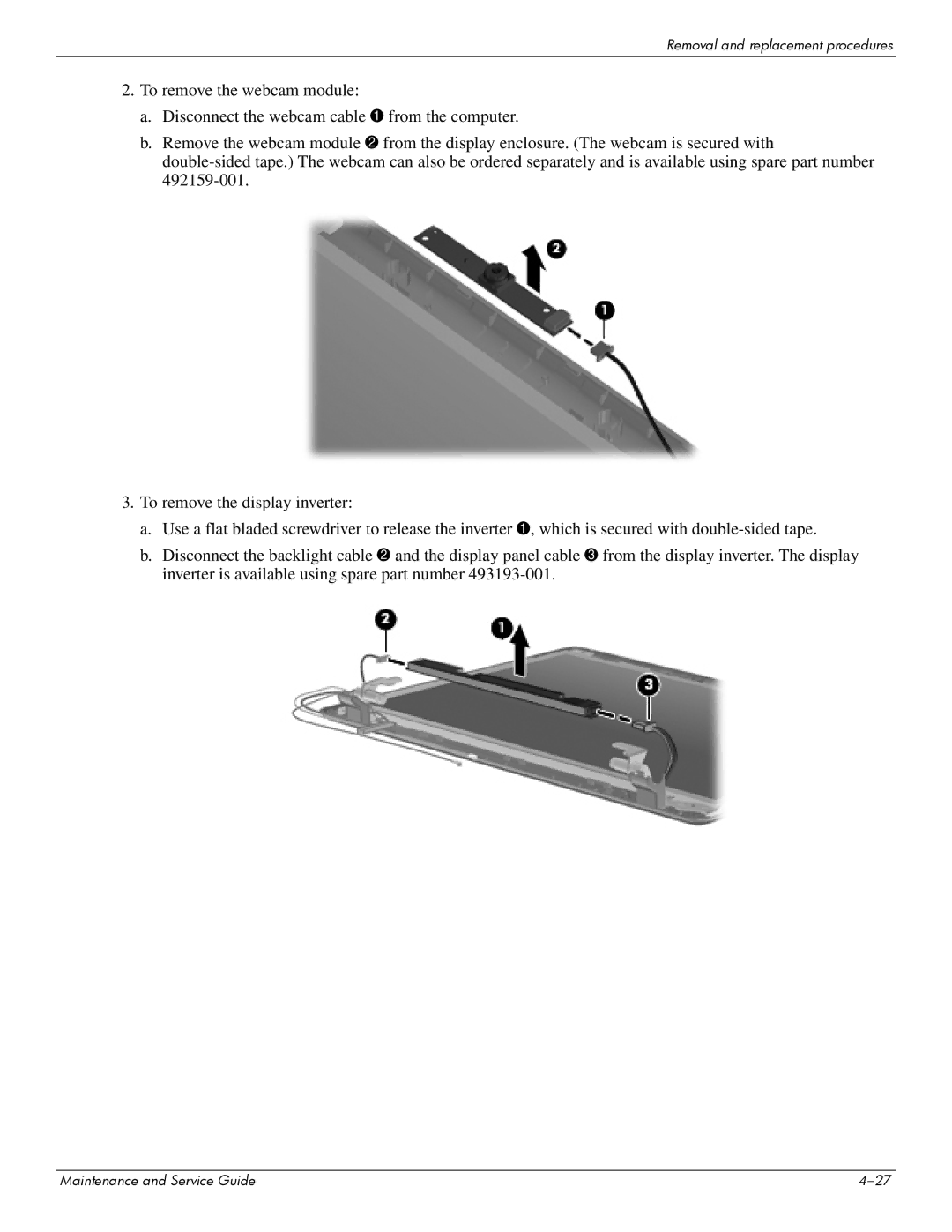 Compaq CQ20 manual Removal and replacement procedures 