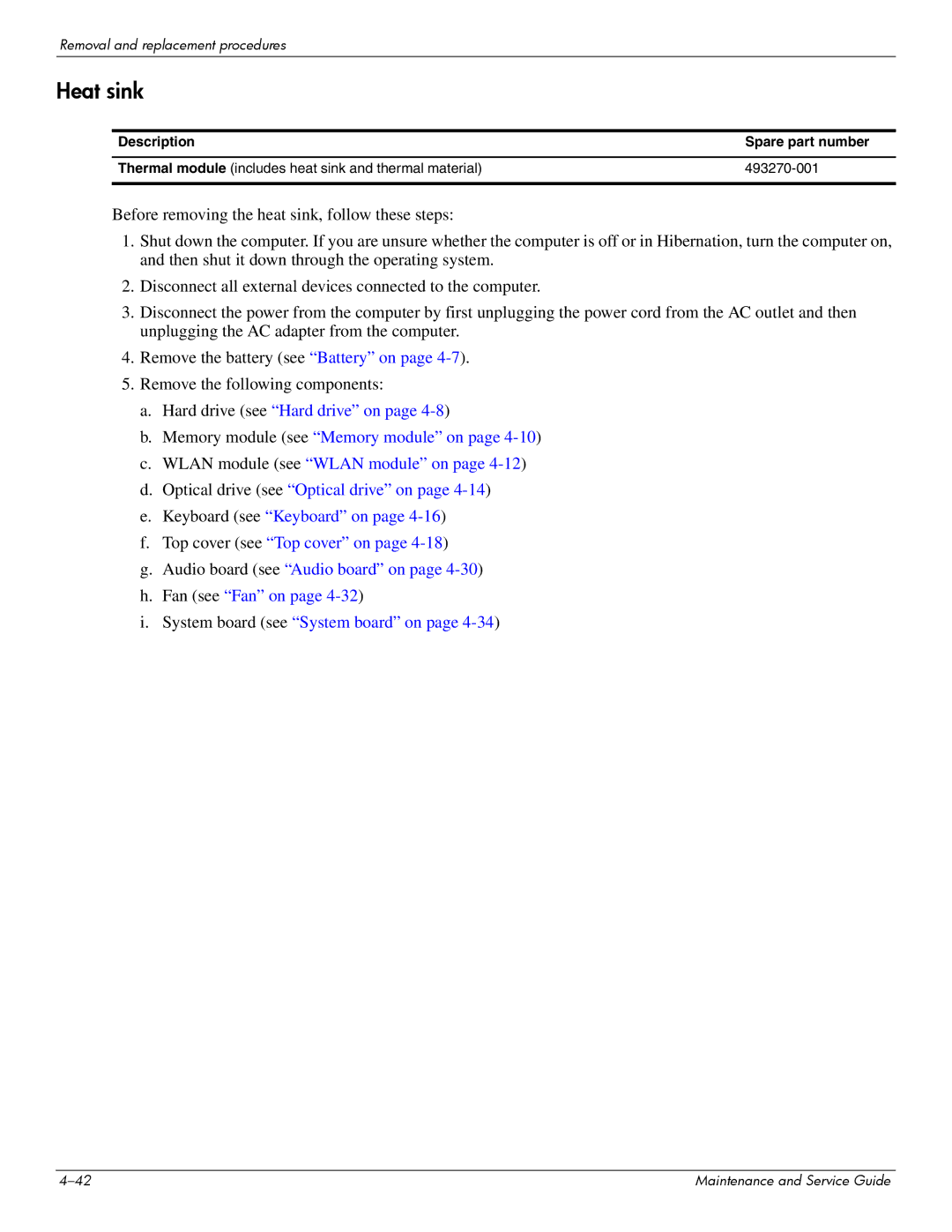 Compaq CQ20 manual Heat sink 