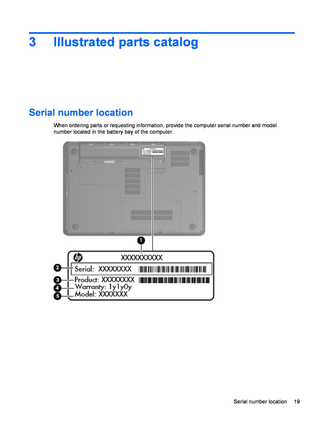 Compaq CQ42 manual Illustrated parts catalog, Serial number location 