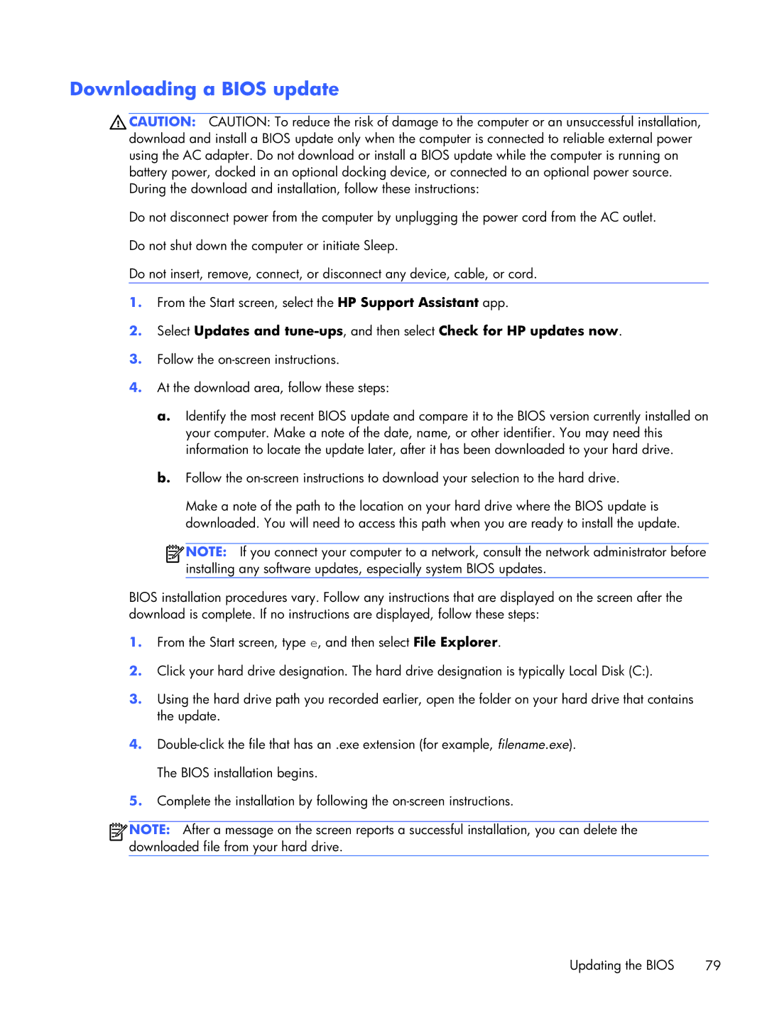 Compaq CQ58 manual Downloading a Bios update 