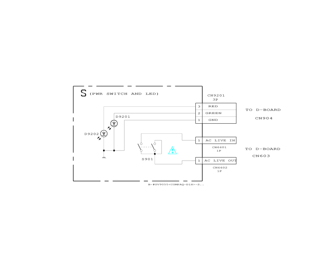 Compaq D-1H specifications PWR Switch and LED 