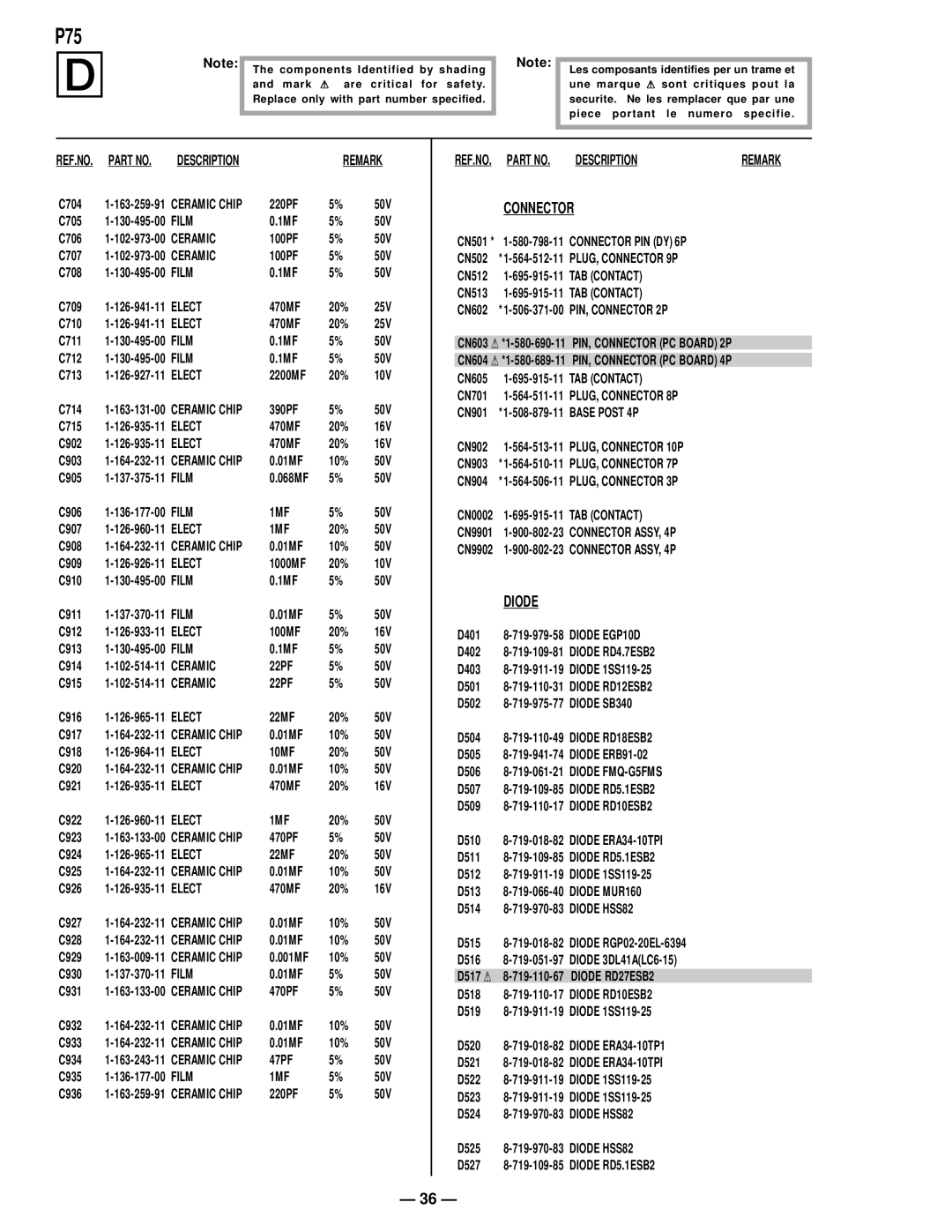 Compaq D-1H specifications C704 