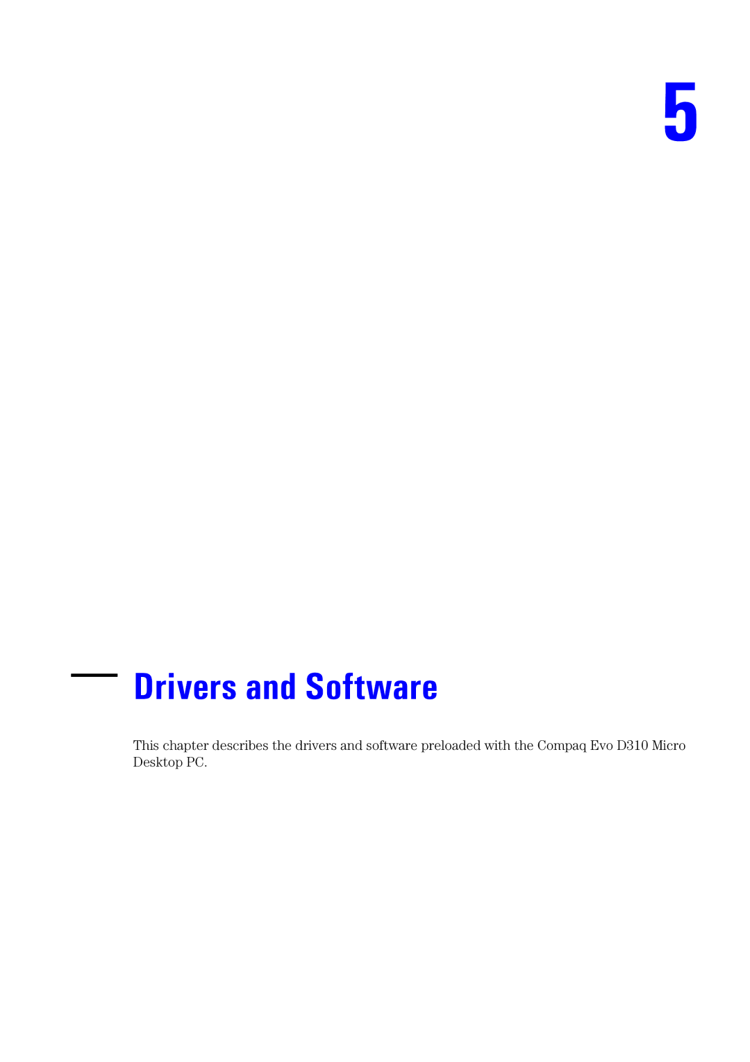 Compaq D310 manual Drivers and Software 