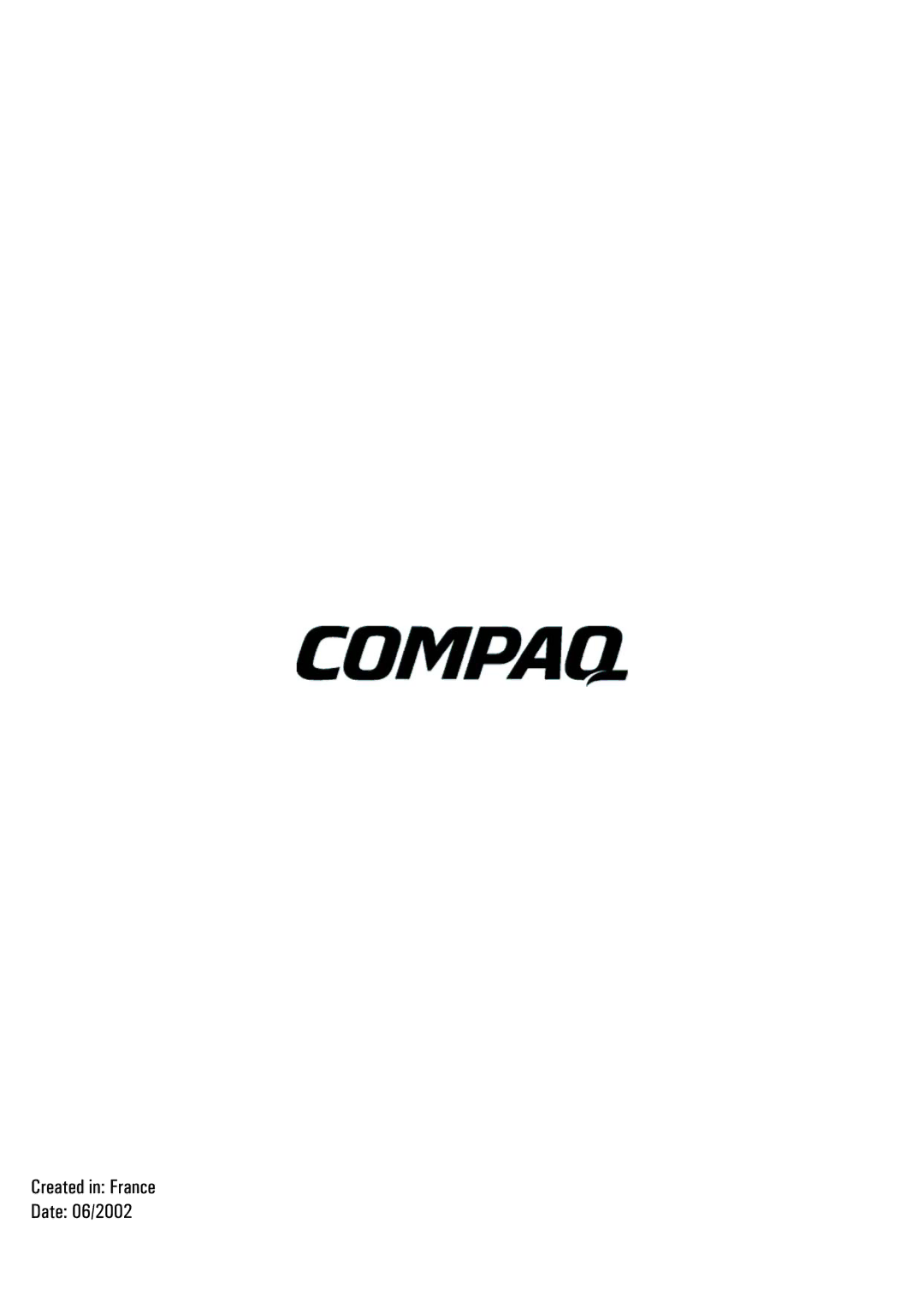 Compaq D310 manual Created in France Date 06/2002 