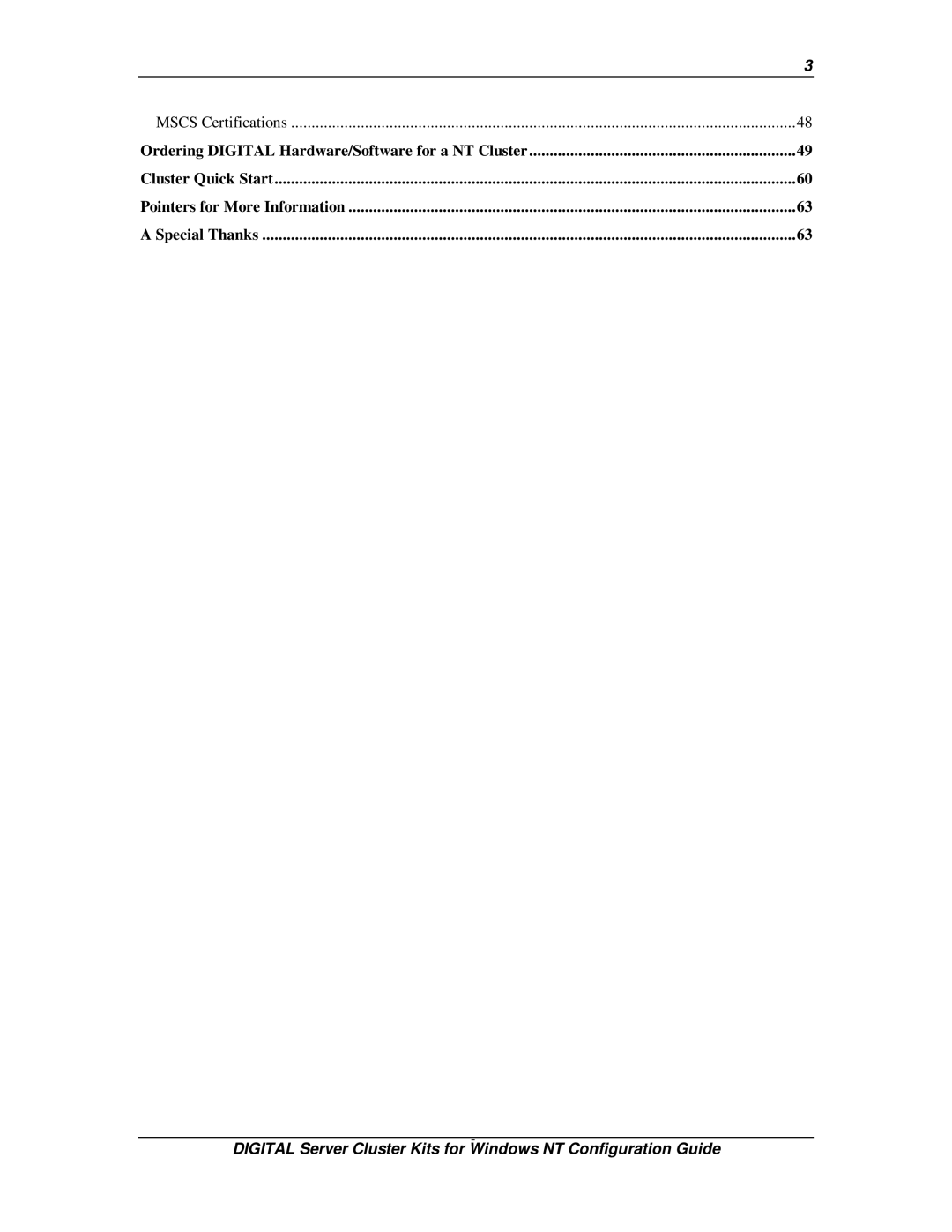 Compaq DIGITAL Server Cluster Kits for Windows NT manual 