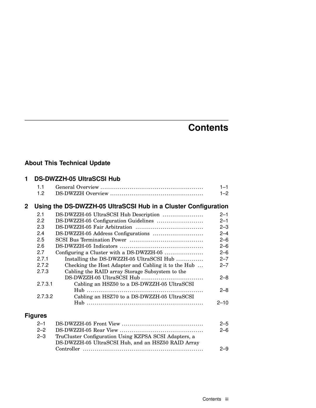 Compaq DS-DWZZH-05 manual Contents 